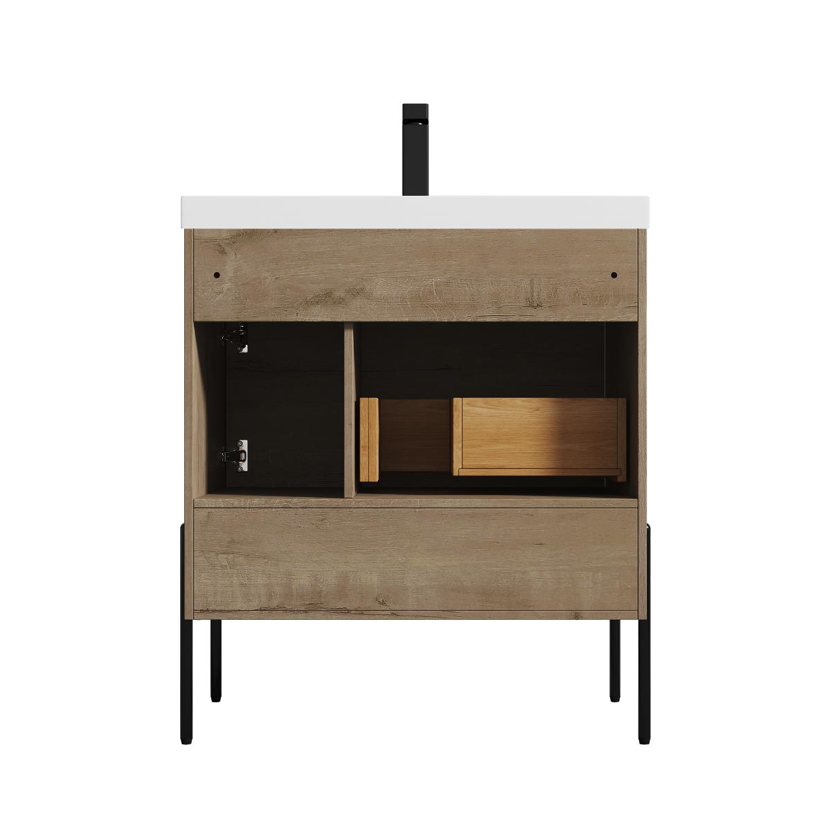 Turin 30″ Oak Bathroom Vanity with Sink - Modern Bathroom Vanity