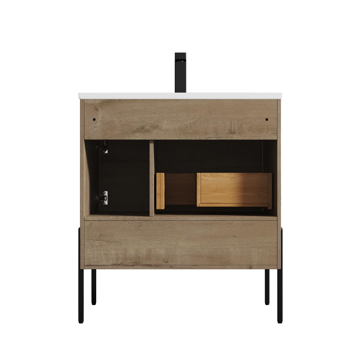 Turin 30″ Oak Bathroom Vanity with Sink - Modern Bathroom Vanity