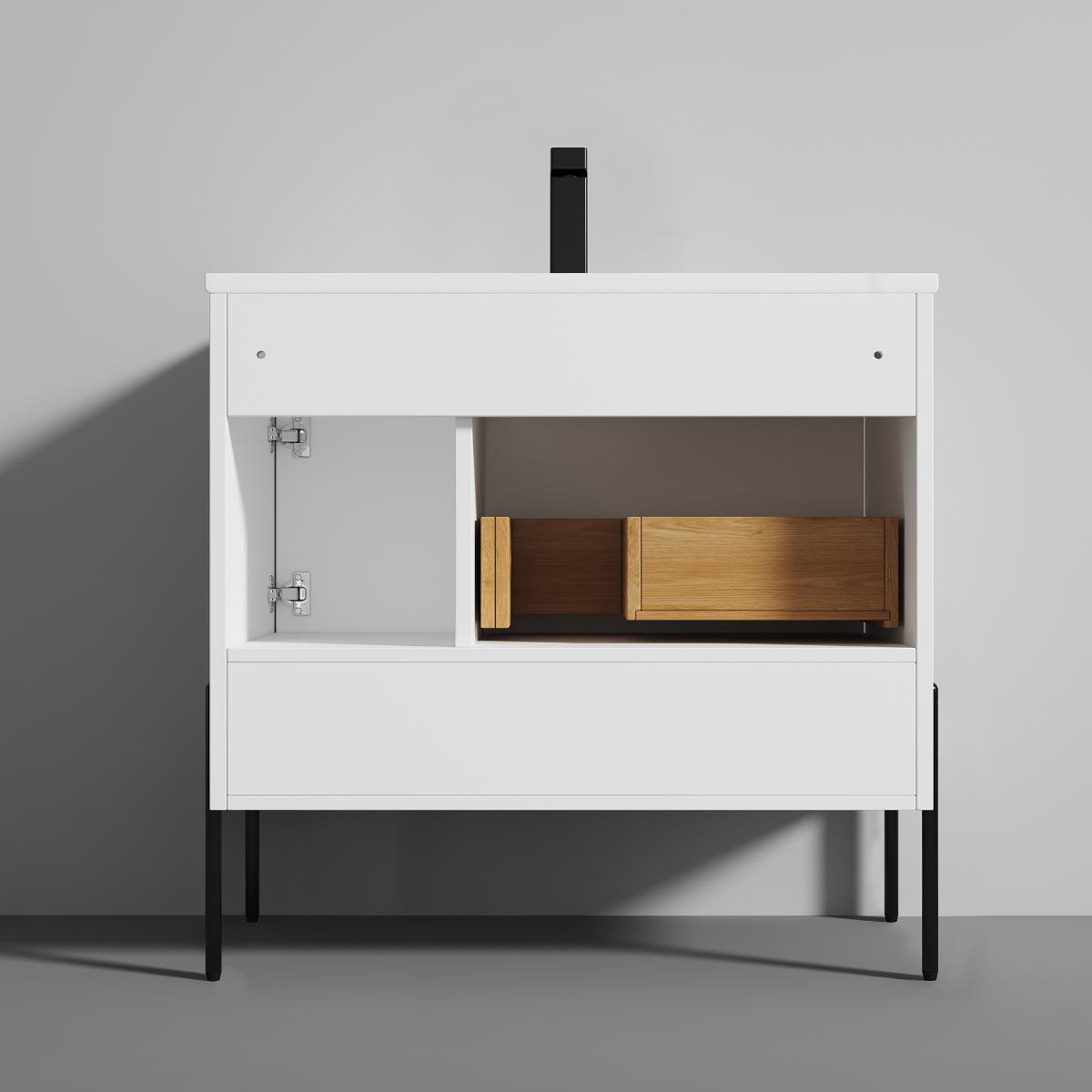 Turin 36″ Vanity with Top - Modern Bathroom Vanity