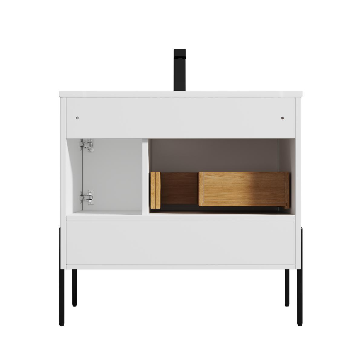 Turin 36″ Vanity with Top - Modern Bathroom Vanity