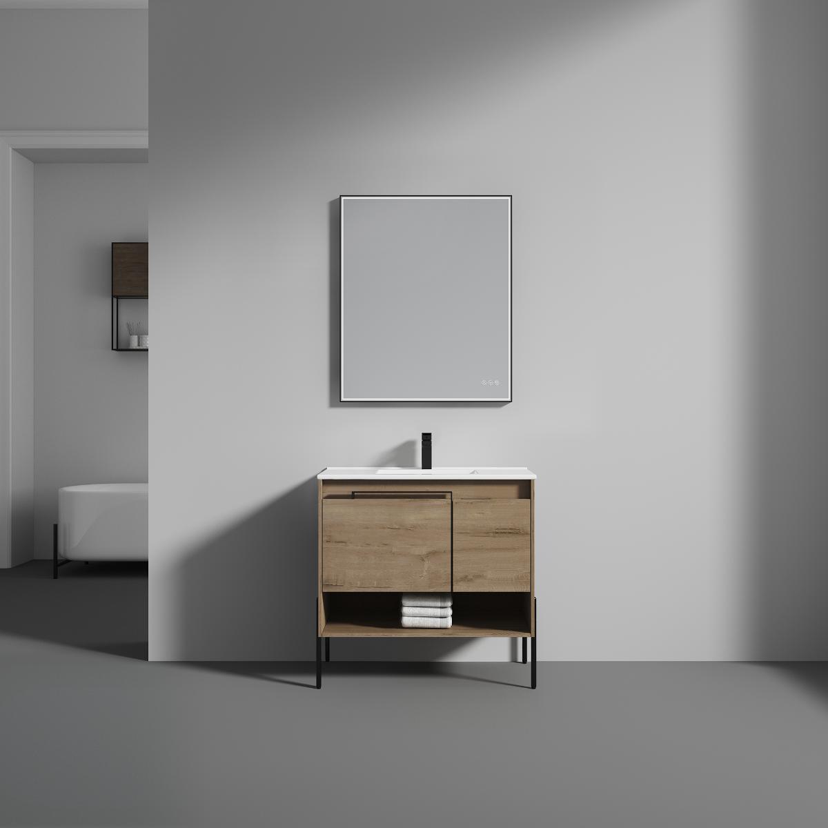 Turin 36″ Vanity with Top - Modern Bathroom Vanity