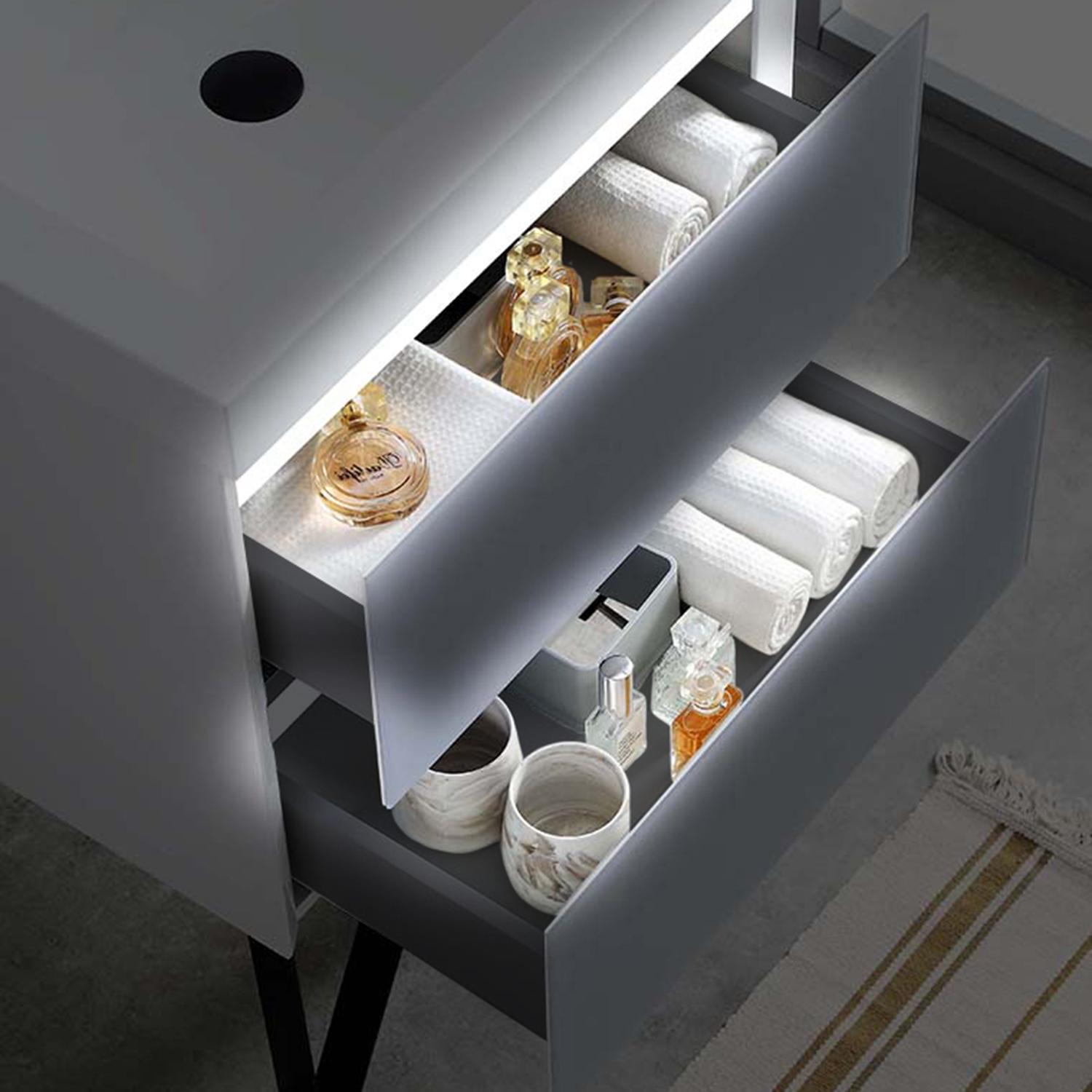 Jena 24" Bathroom Vanity with Acrylic Top - Luxury Bathroom Vanity