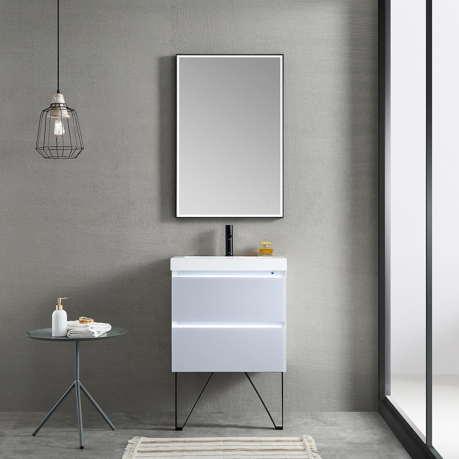 Jena 24" Bathroom Vanity with Acrylic Top - Luxury Bathroom Vanity
