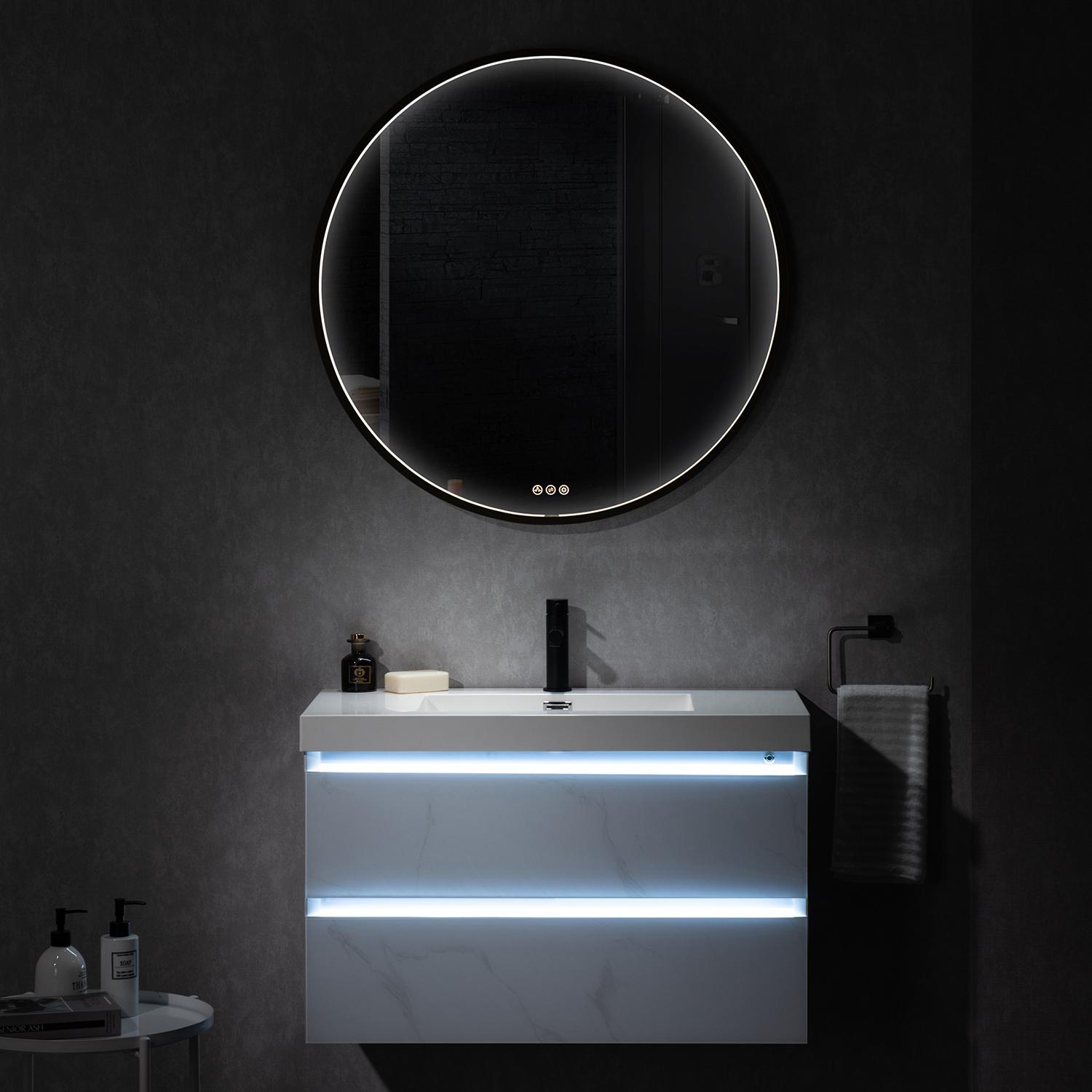 Jena 30" Bathroom Vanity with Acrylic Top - Luxury Bathroom Vanity