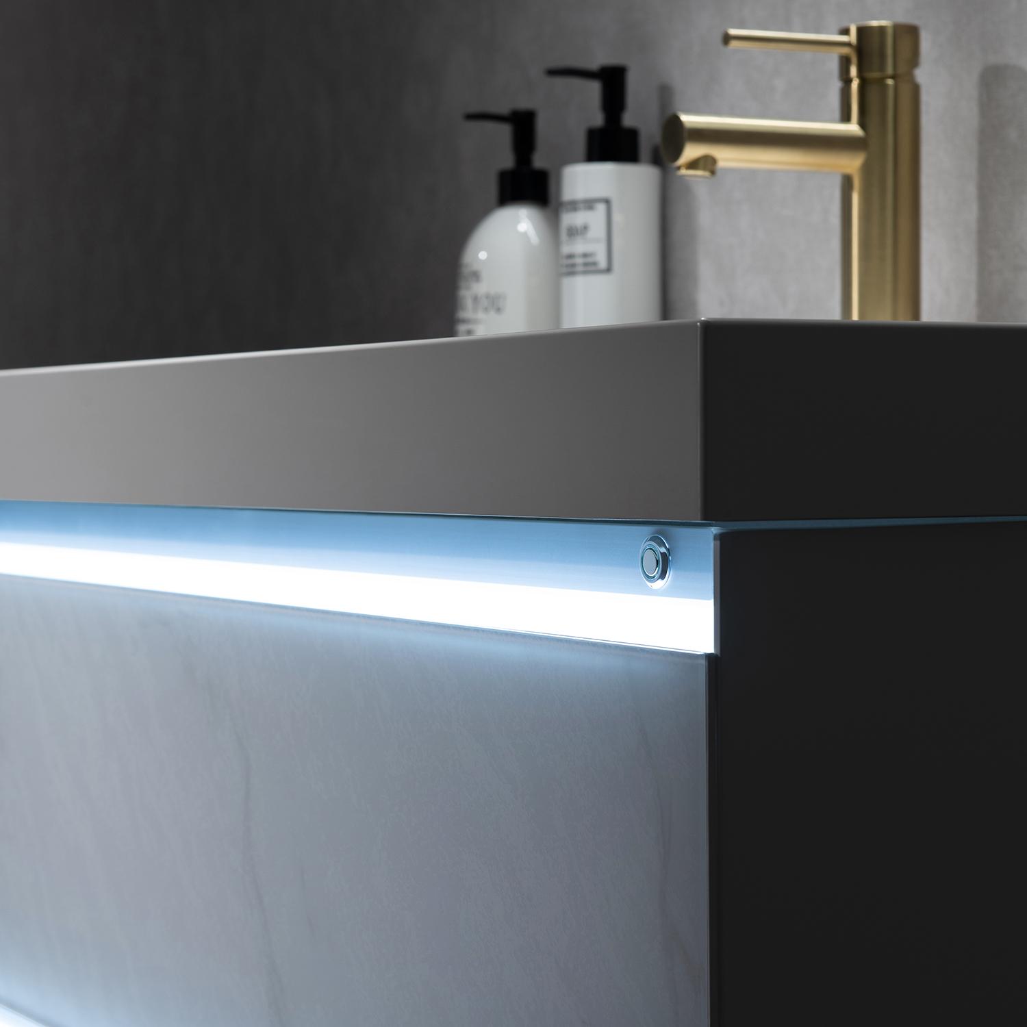 Jena 36" Bathroom Vanity with Acrylic Top - Luxury Bathroom Vanity