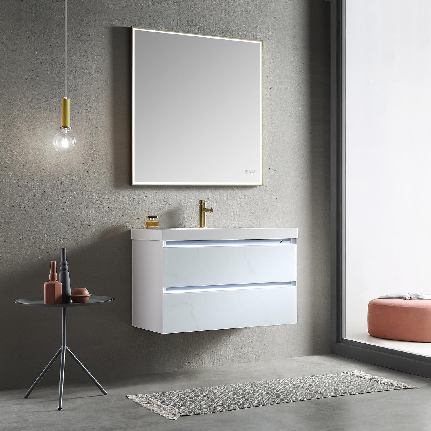 Jena 36" Bathroom Vanity with Acrylic Top - Luxury Bathroom Vanity