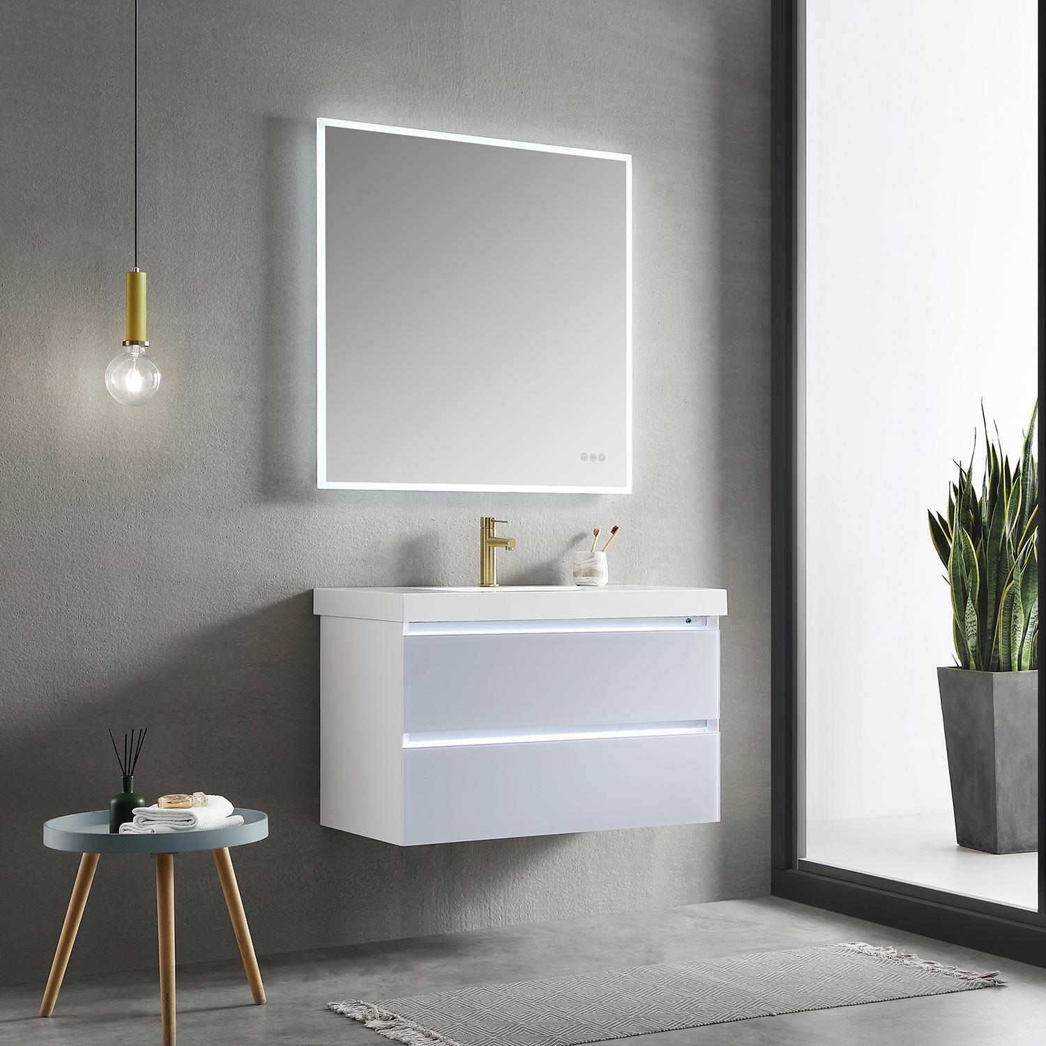 Jena 36" Bathroom Vanity with Acrylic Top - Luxury Bathroom Vanity