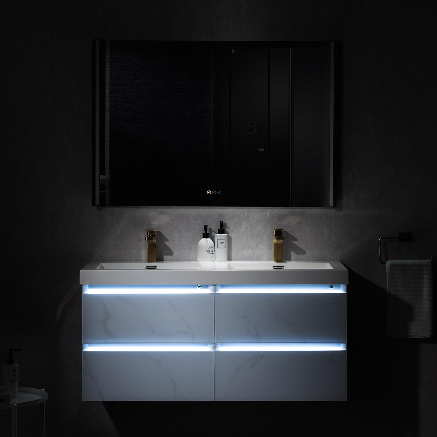 Jena 48" Bathroom Vanity with Acrylic Top - Luxury Bathroom Vanity