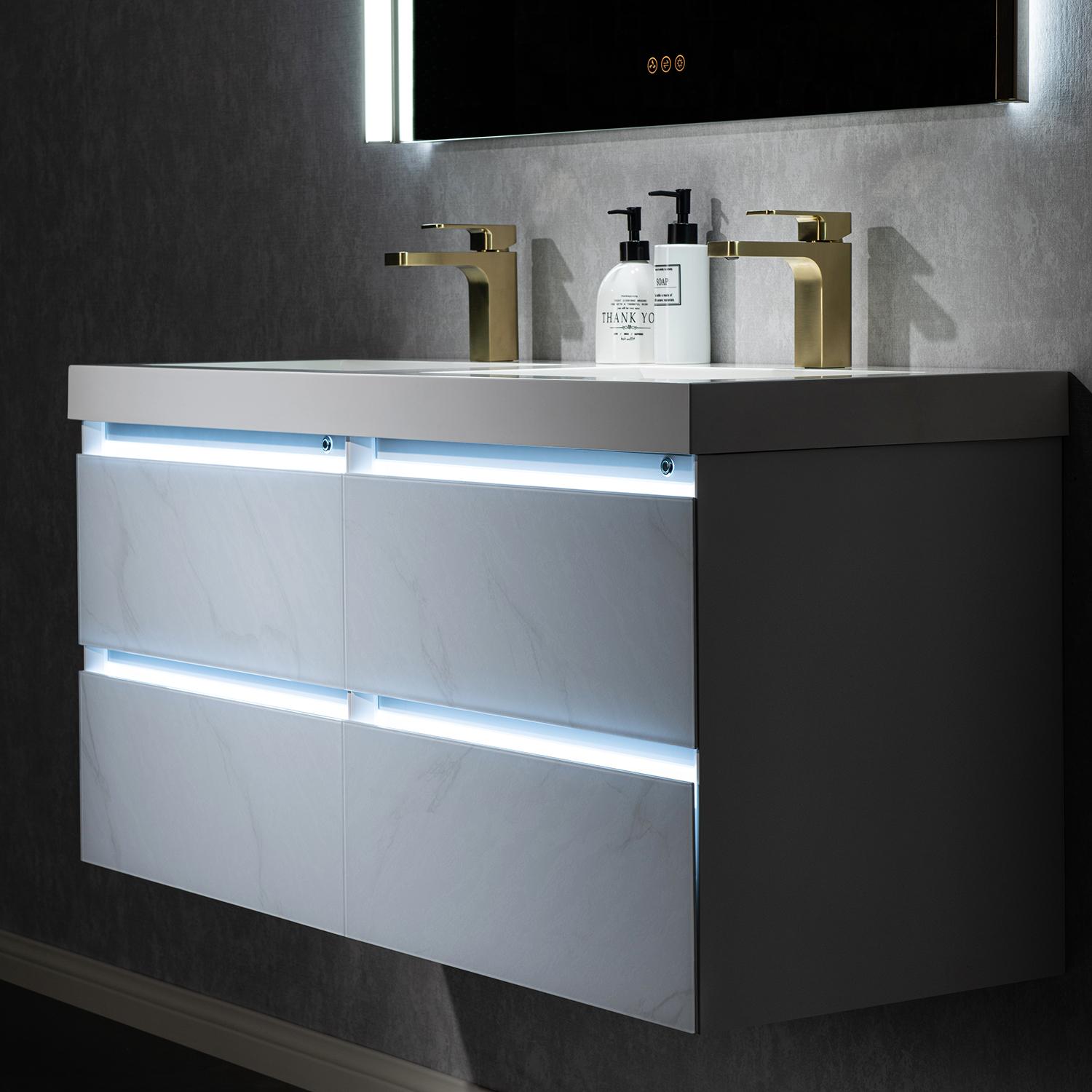 Jena 48" Bathroom Vanity with Acrylic Top - Luxury Bathroom Vanity