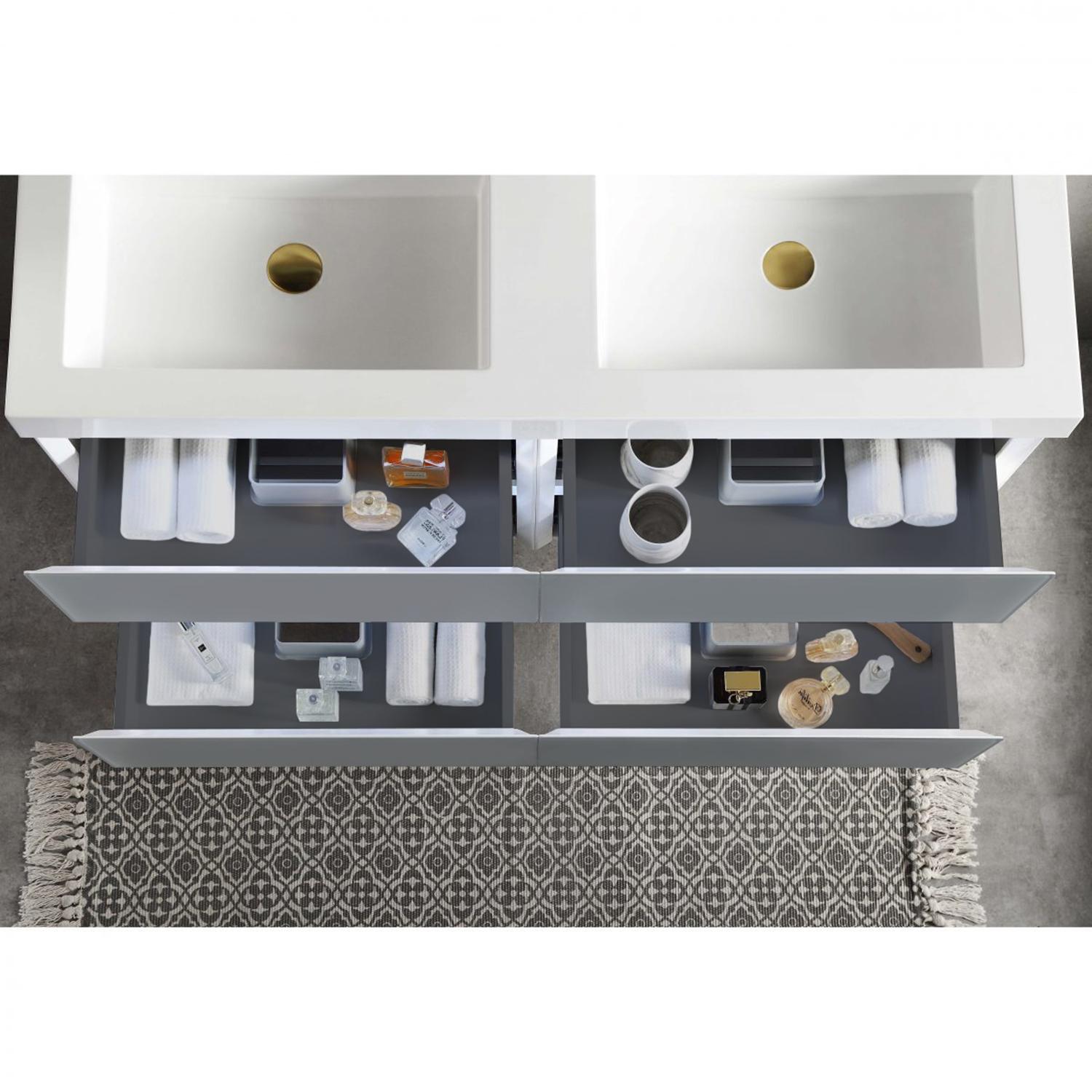 Jena 48" Bathroom Vanity with Acrylic Top - Luxury Bathroom Vanity