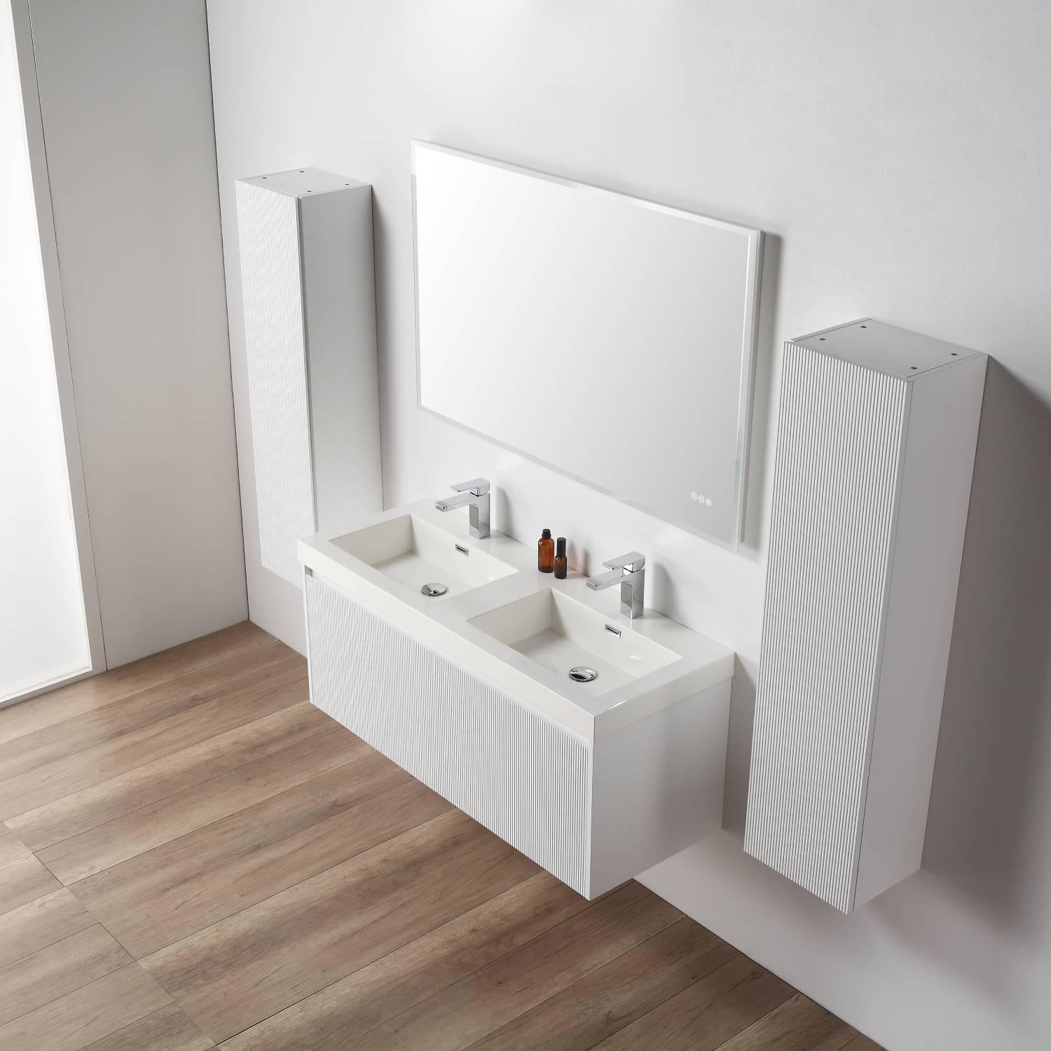 Positano 48" Luxury Double Bathroom Vanity with Acrylic Sink