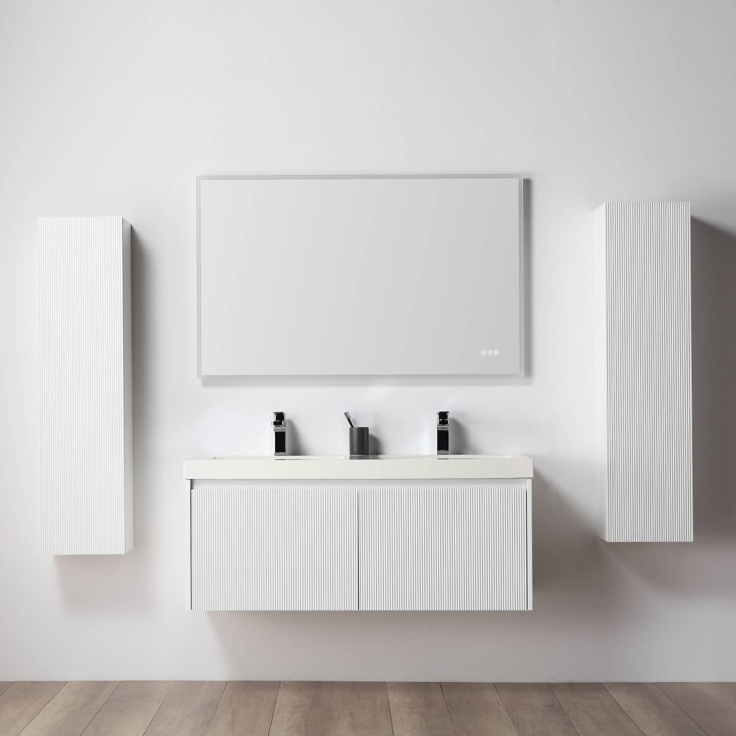 Positano 48" Luxury Double Bathroom Vanity with Acrylic Sink
