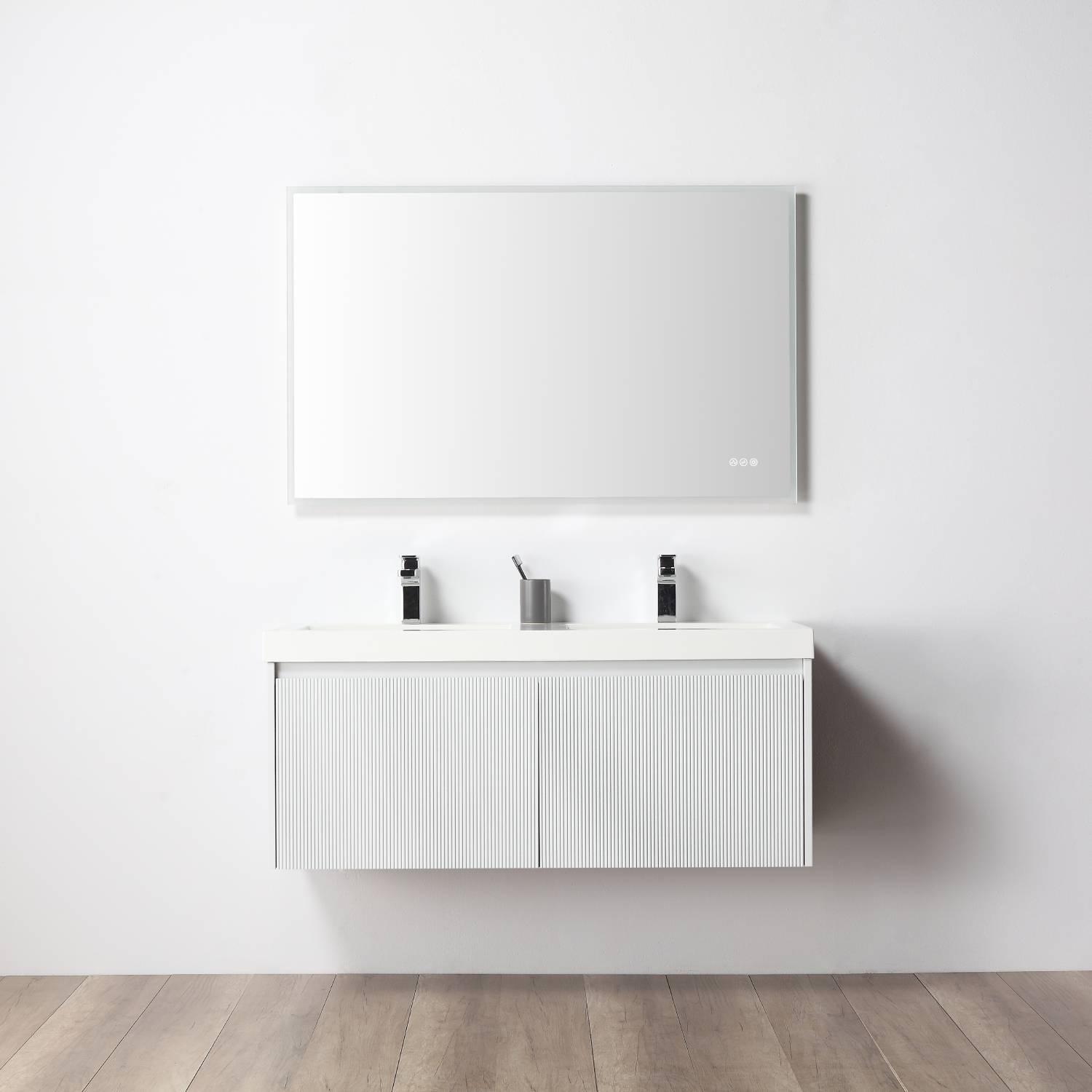 Positano 48" Luxury Double Bathroom Vanity with Acrylic Sink