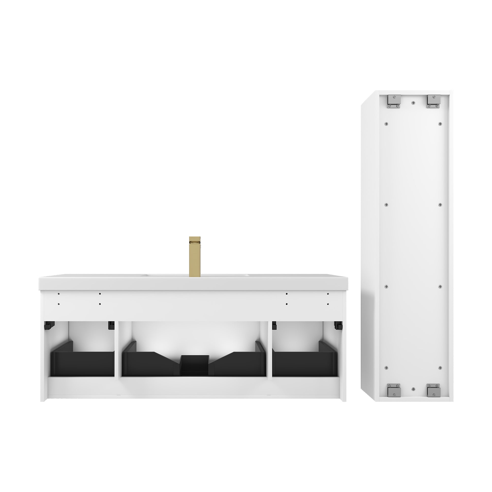 Positano 48" Luxury Single Bathroom Vanity with Acrylic Sink