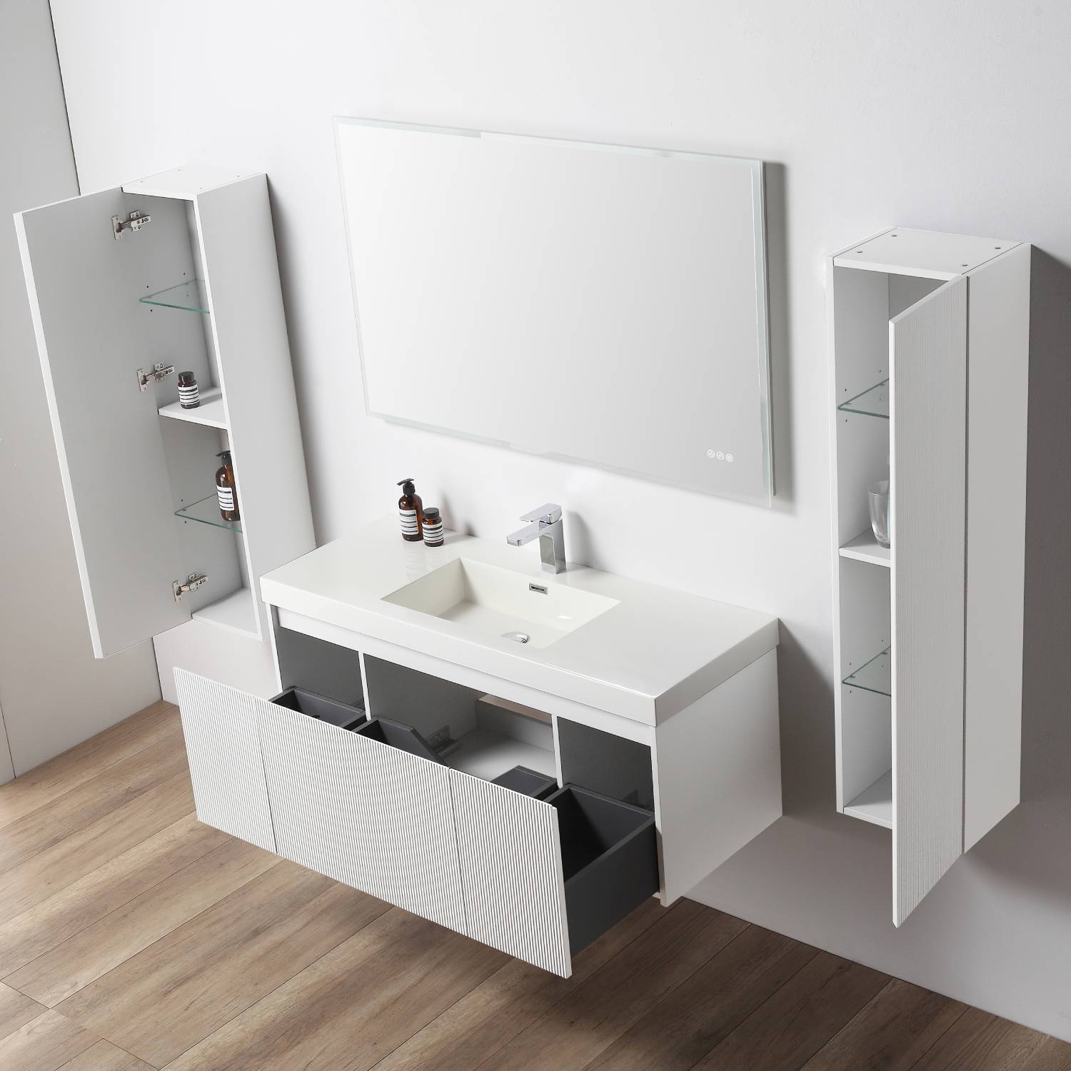 Positano 48" Luxury Single Bathroom Vanity with Acrylic Sink
