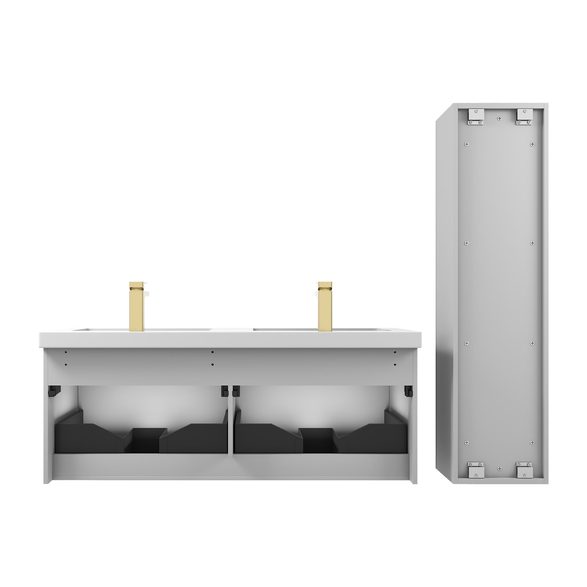 Positano 48" Luxury Double Bathroom Vanity with Acrylic Sink