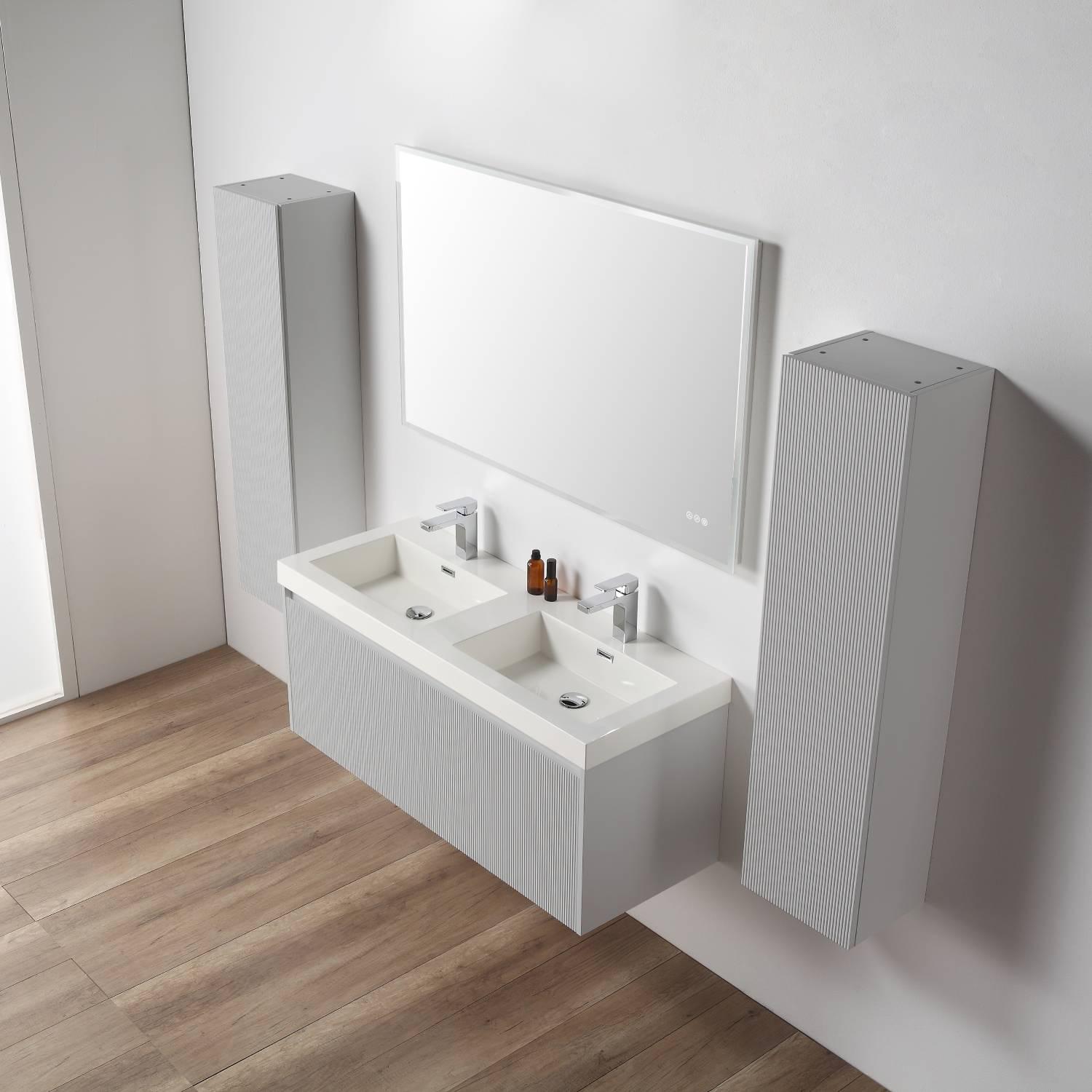 Positano 48" Luxury Double Bathroom Vanity with Acrylic Sink