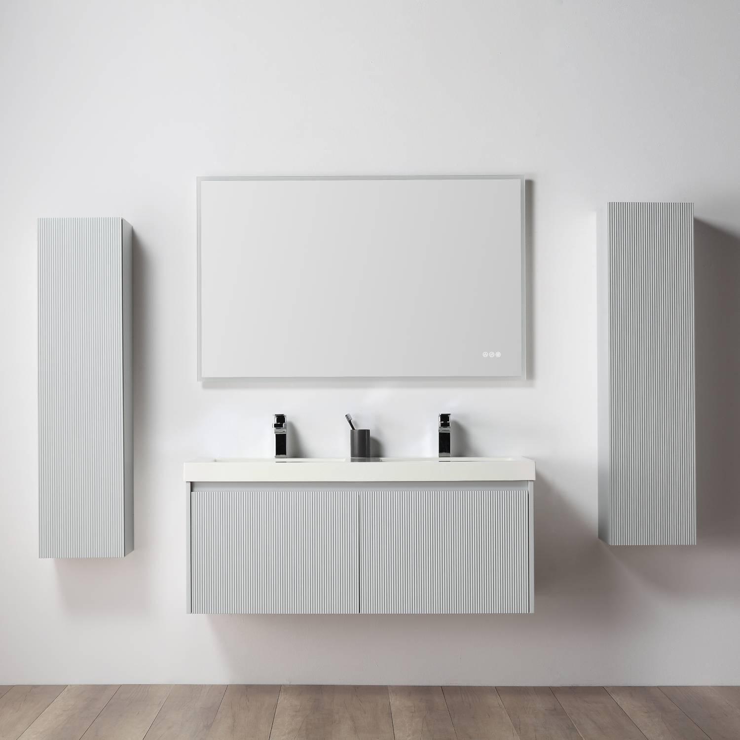 Positano 48" Luxury Double Bathroom Vanity with Acrylic Sink