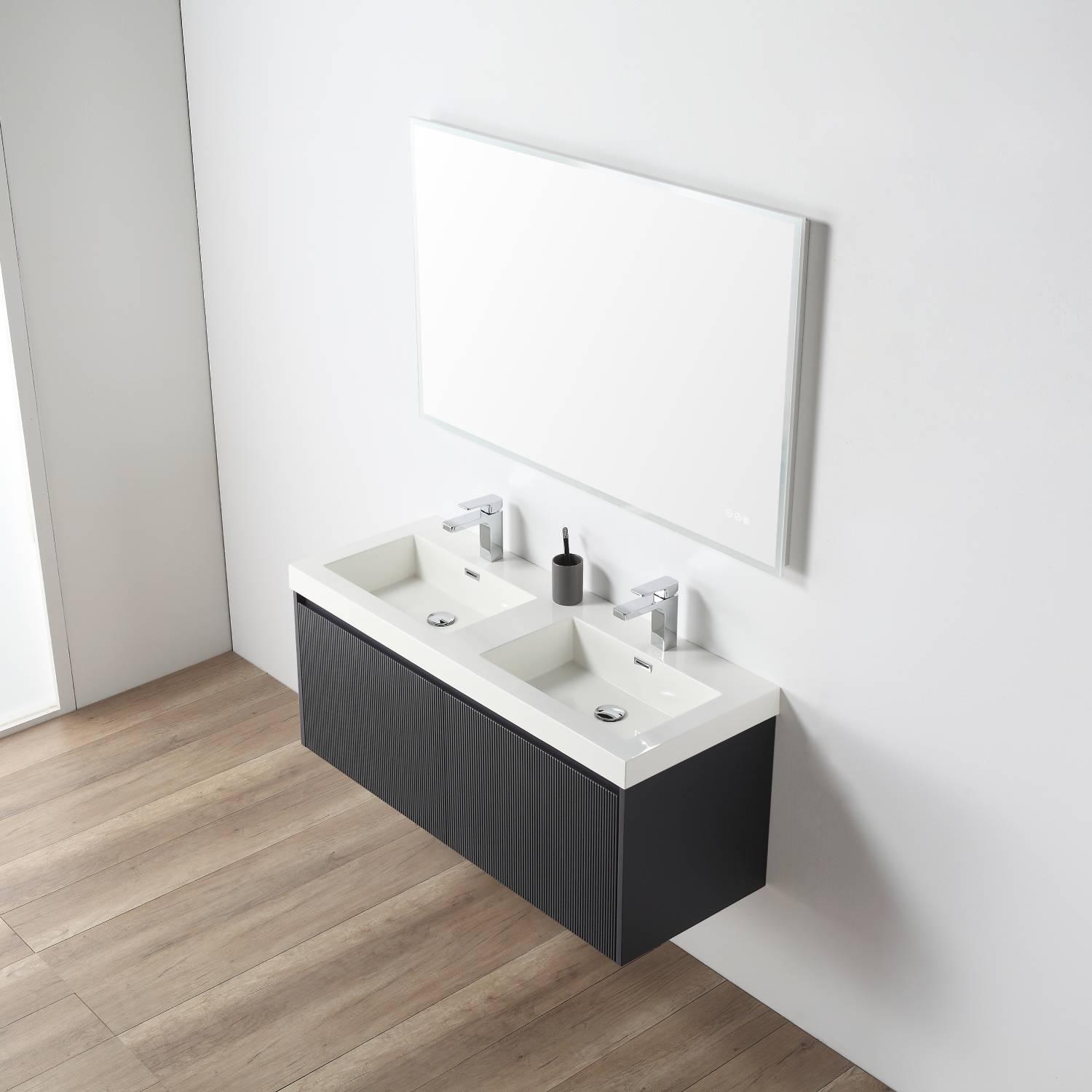 Positano 48" Luxury Double Bathroom Vanity with Acrylic Sink