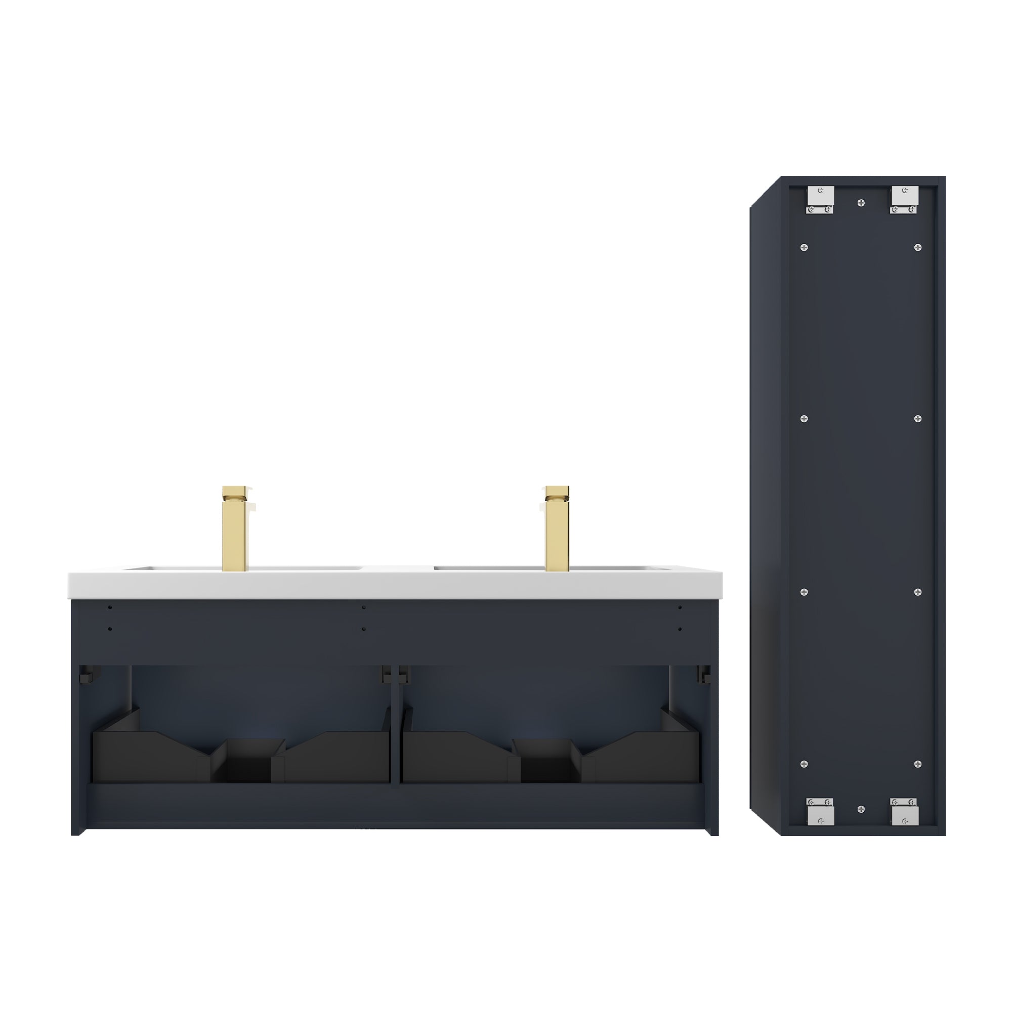 Positano 48" Luxury Double Bathroom Vanity with Acrylic Sink