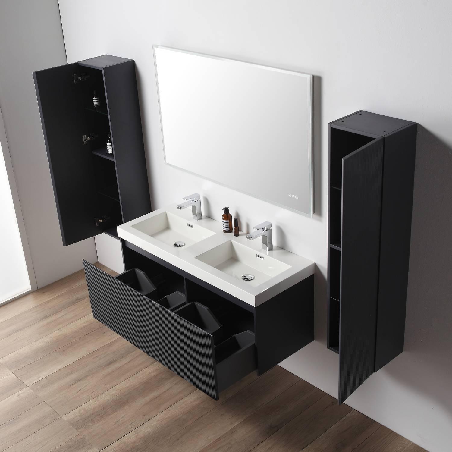 Positano 48" Luxury Double Bathroom Vanity with Acrylic Sink