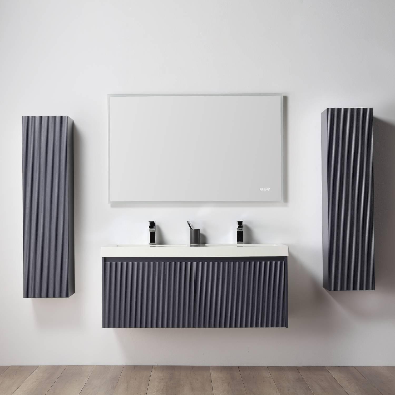 Positano 48" Luxury Double Bathroom Vanity with Acrylic Sink