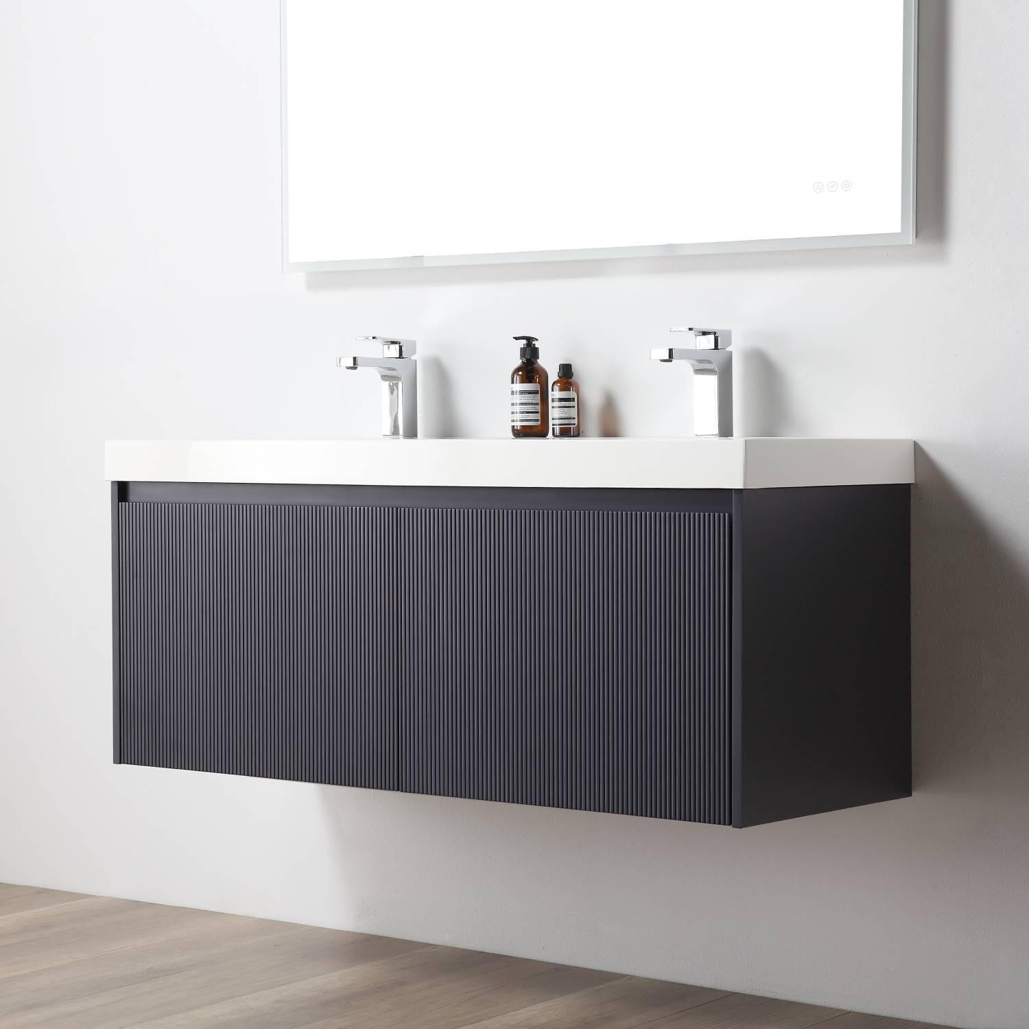 Positano 48" Luxury Double Bathroom Vanity with Acrylic Sink