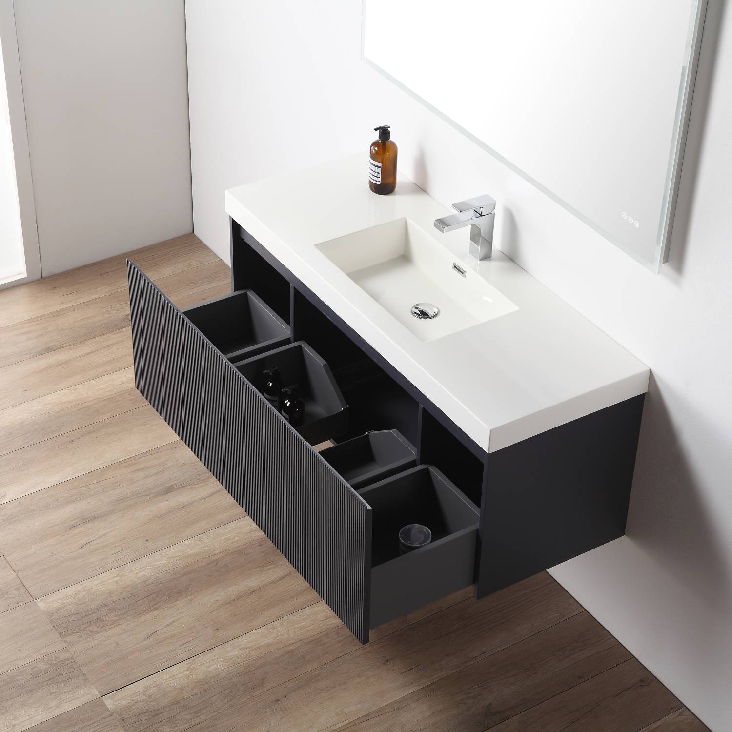 Positano 48" Luxury Single Bathroom Vanity with Acrylic Sink
