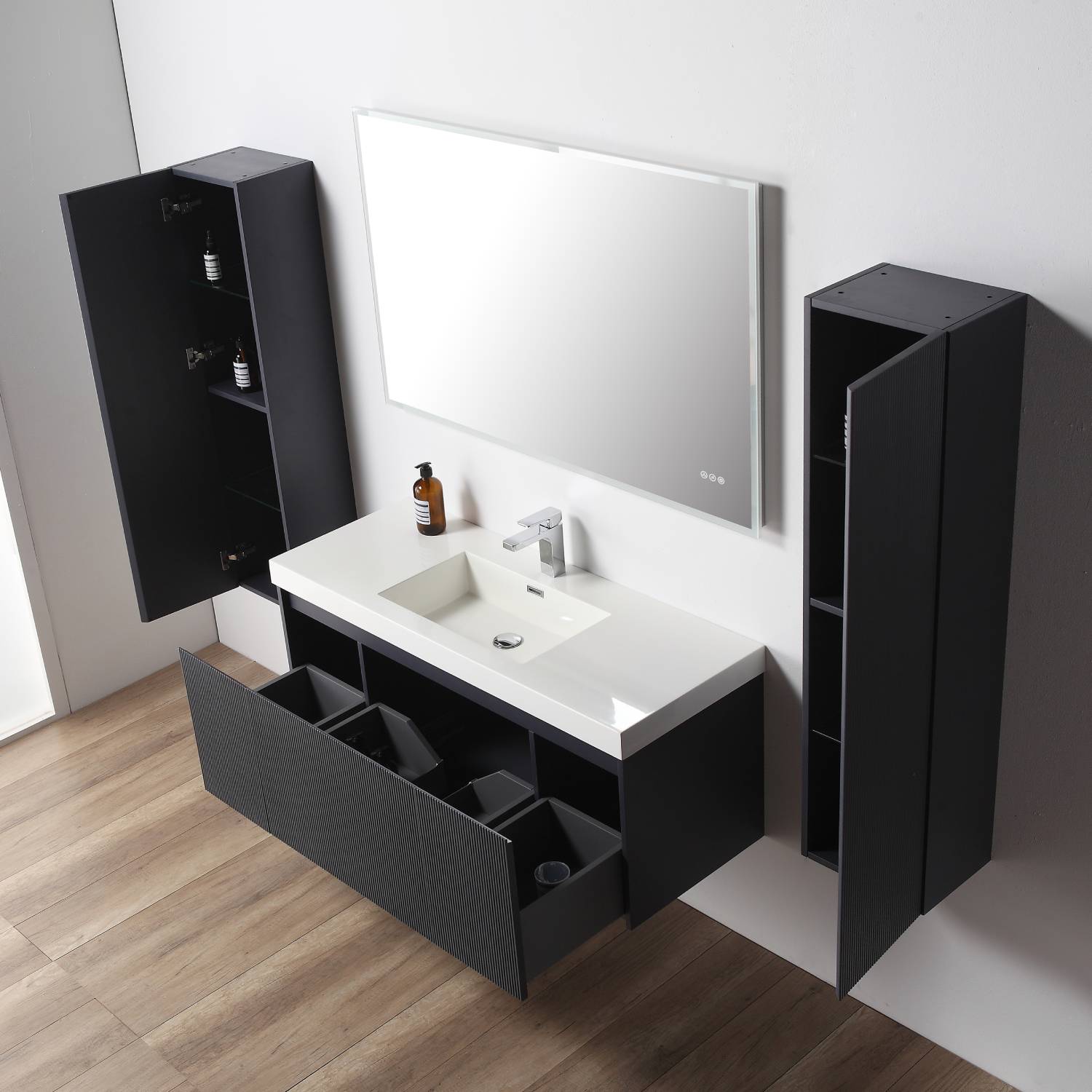 Positano 48" Luxury Single Bathroom Vanity with Acrylic Sink