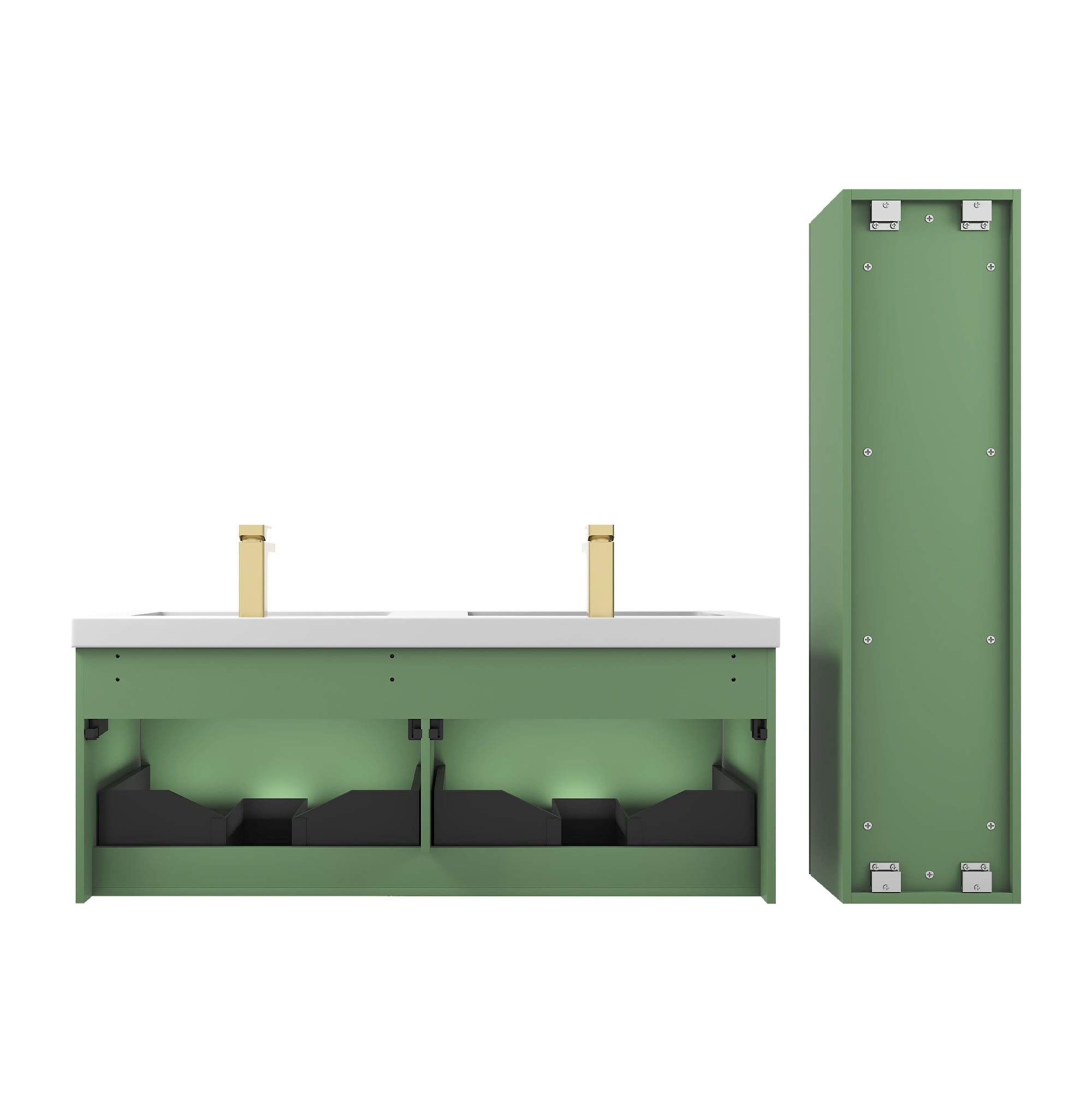 Positano 48" Luxury Double Bathroom Vanity with Acrylic Sink