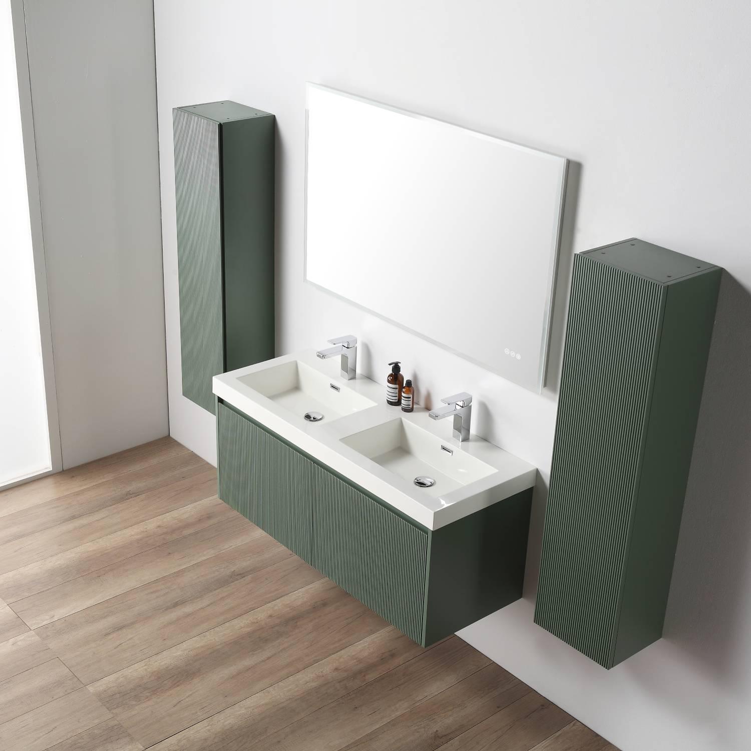 Positano 48" Luxury Double Bathroom Vanity with Acrylic Sink