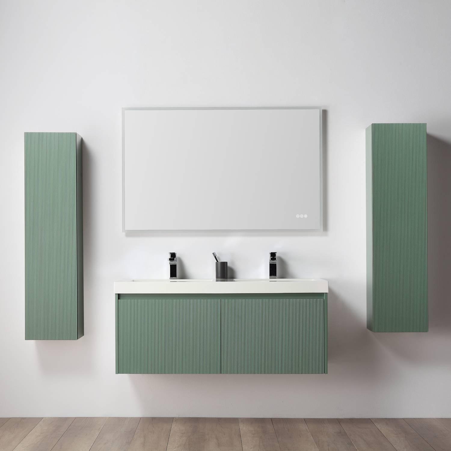 Positano 48" Luxury Double Bathroom Vanity with Acrylic Sink