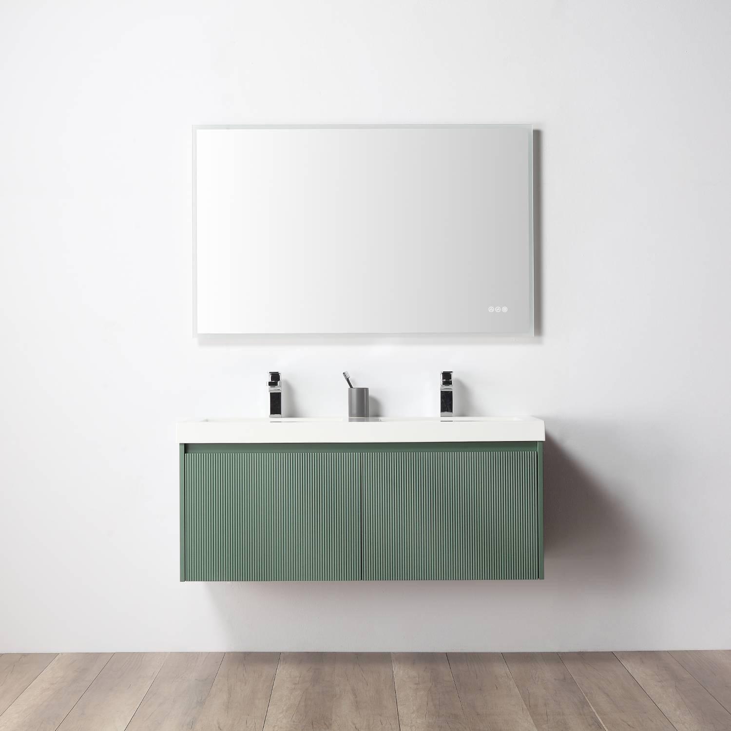 Positano 48" Luxury Double Bathroom Vanity with Acrylic Sink