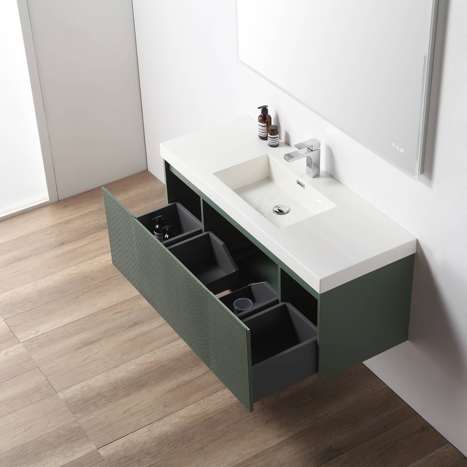 Positano 48" Luxury Single Bathroom Vanity with Acrylic Sink