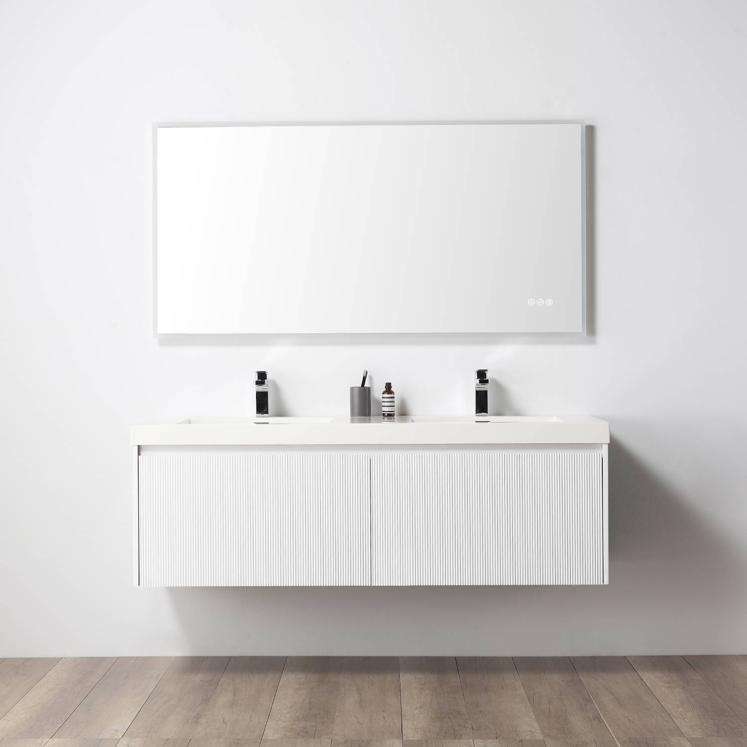 Positano 60" Luxury Double Bathroom Vanity with Acrylic Sink
