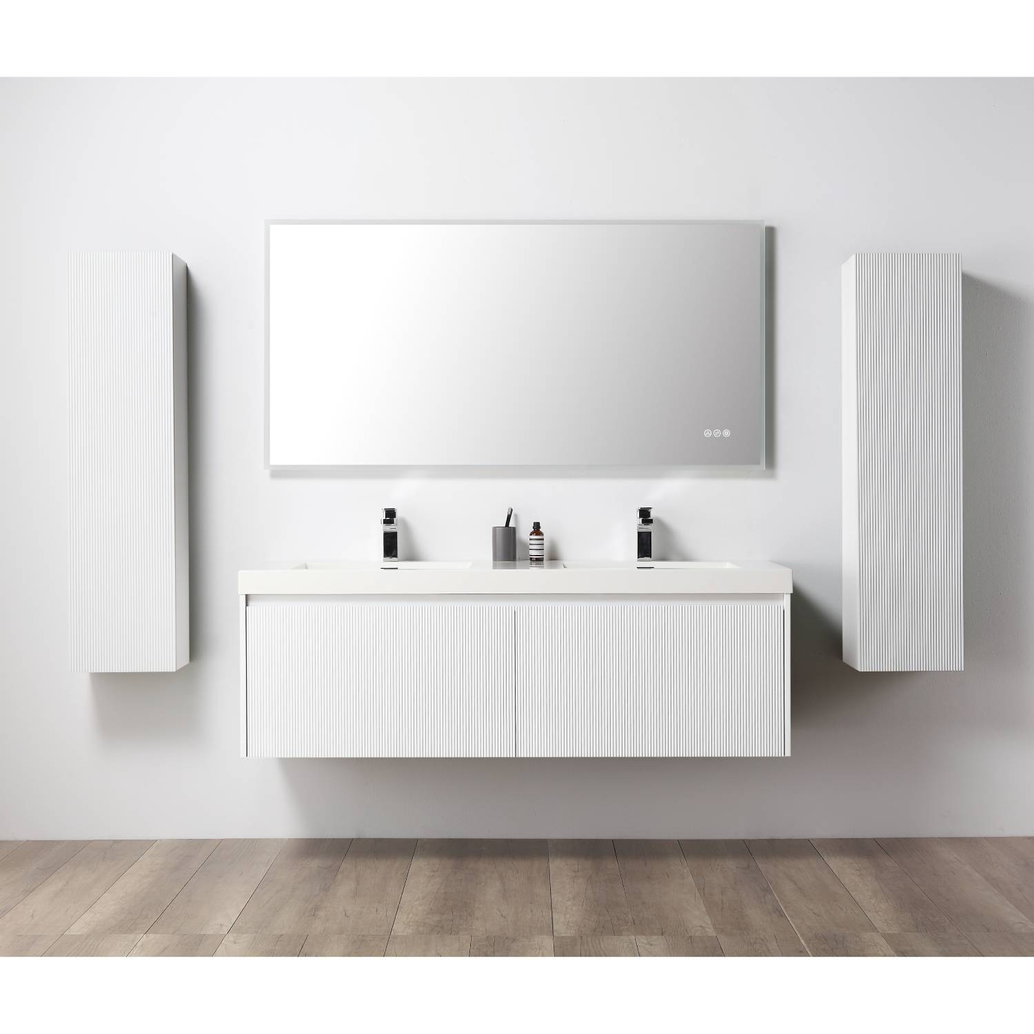 Positano 60" Luxury Double Bathroom Vanity with Acrylic Sink