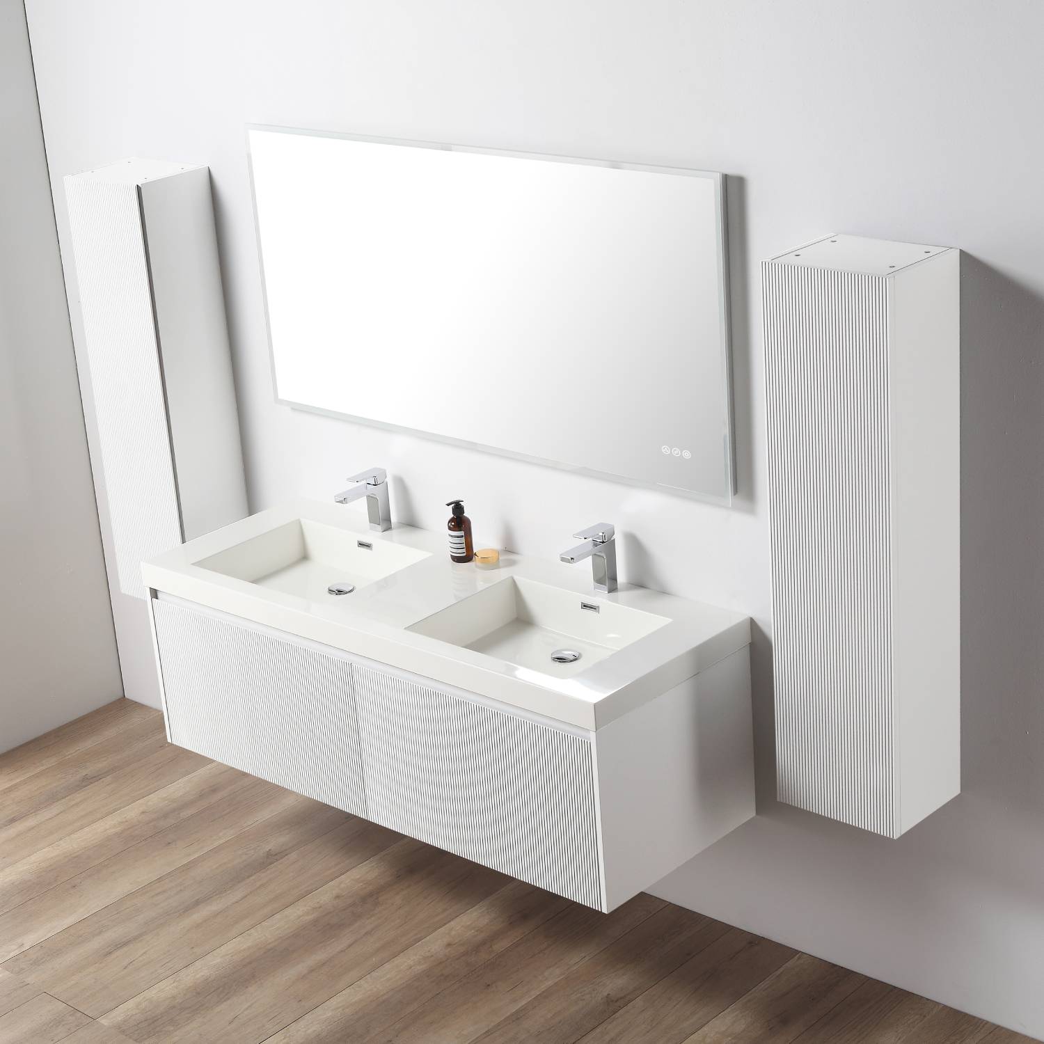 Positano 60" Luxury Double Bathroom Vanity with Acrylic Sink