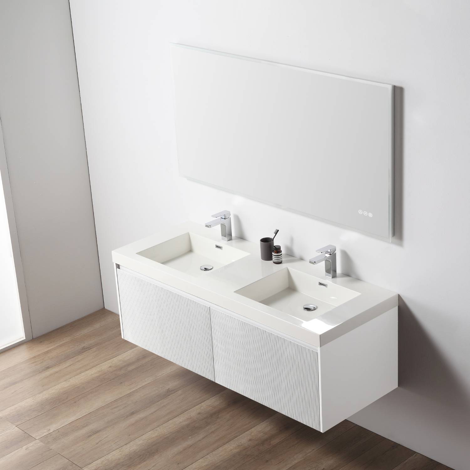 Positano 60" Luxury Double Bathroom Vanity with Acrylic Sink