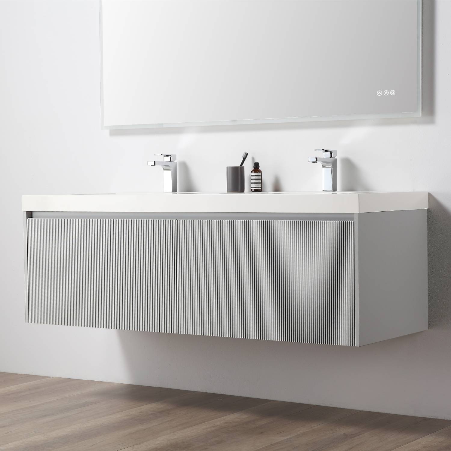 Positano 60" Luxury Double Bathroom Vanity with Acrylic Sink