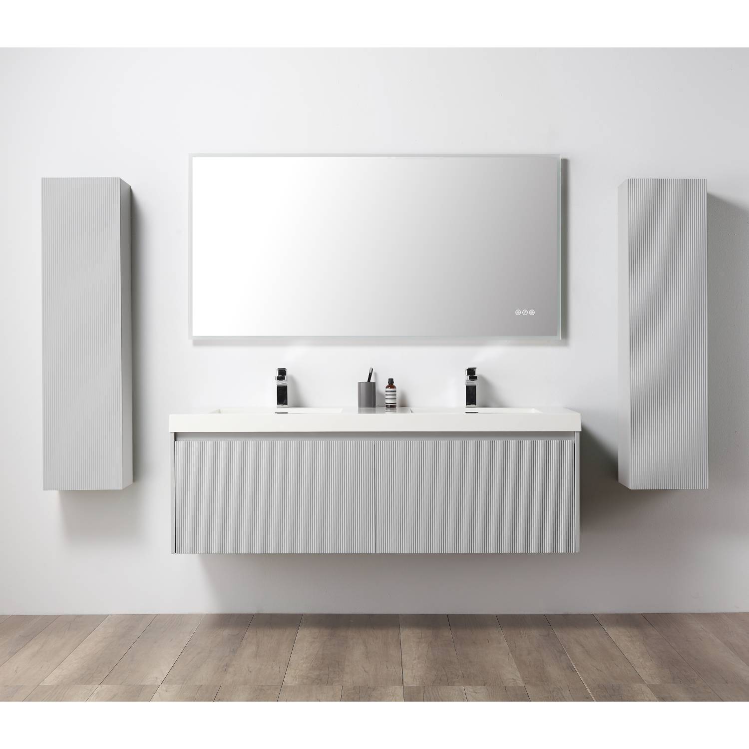 Positano 60" Luxury Double Bathroom Vanity with Acrylic Sink