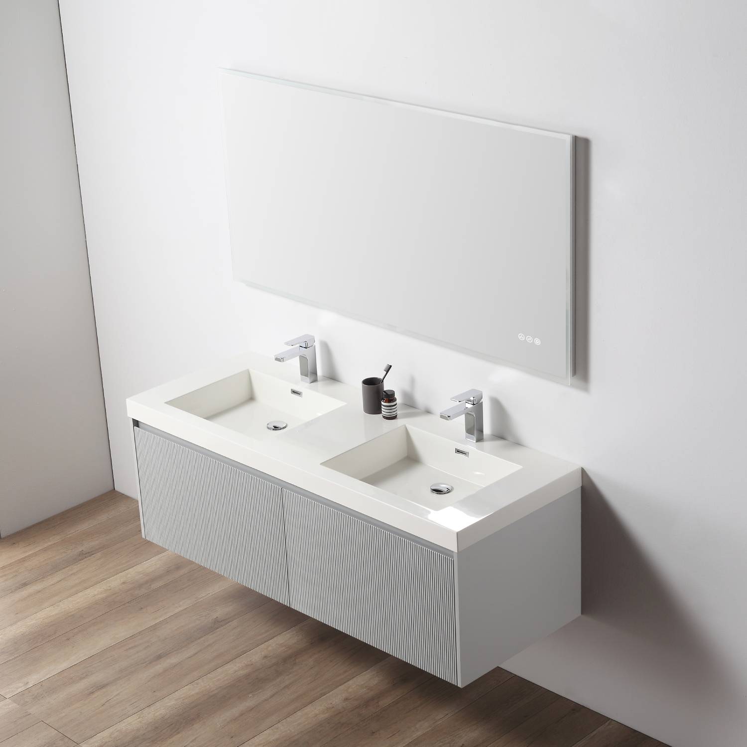 Positano 60" Luxury Double Bathroom Vanity with Acrylic Sink