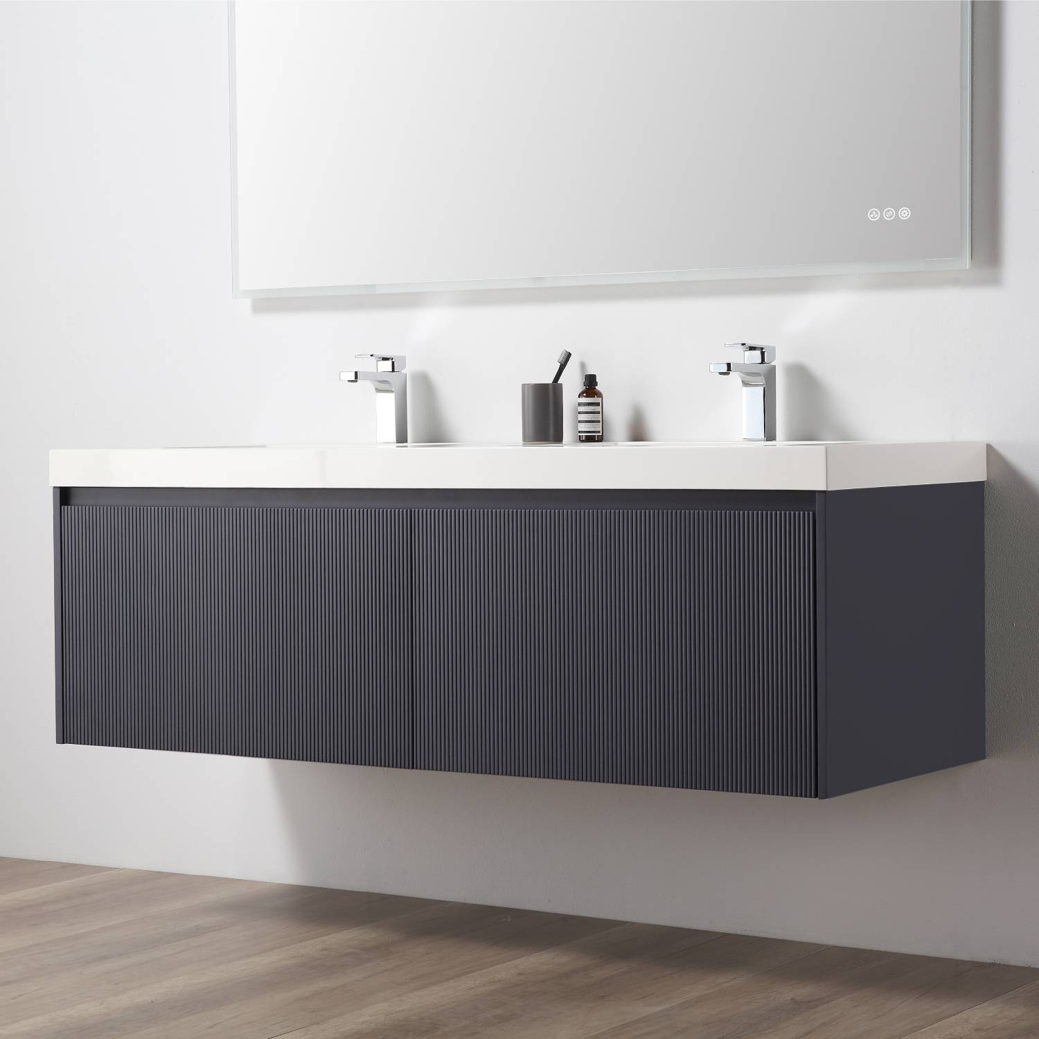 Positano 60" Luxury Double Bathroom Vanity with Acrylic Sink