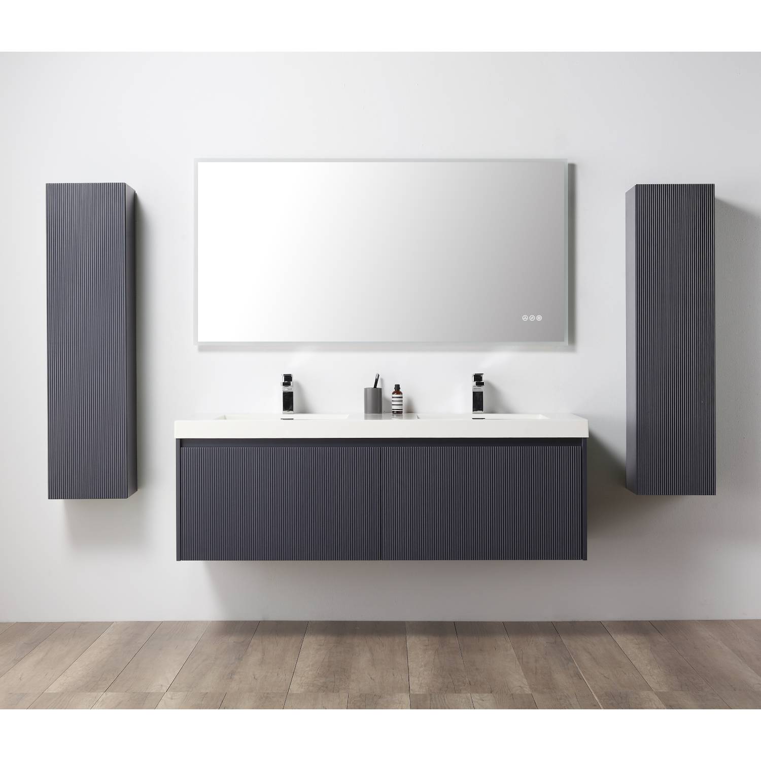 Positano 60" Luxury Double Bathroom Vanity with Acrylic Sink