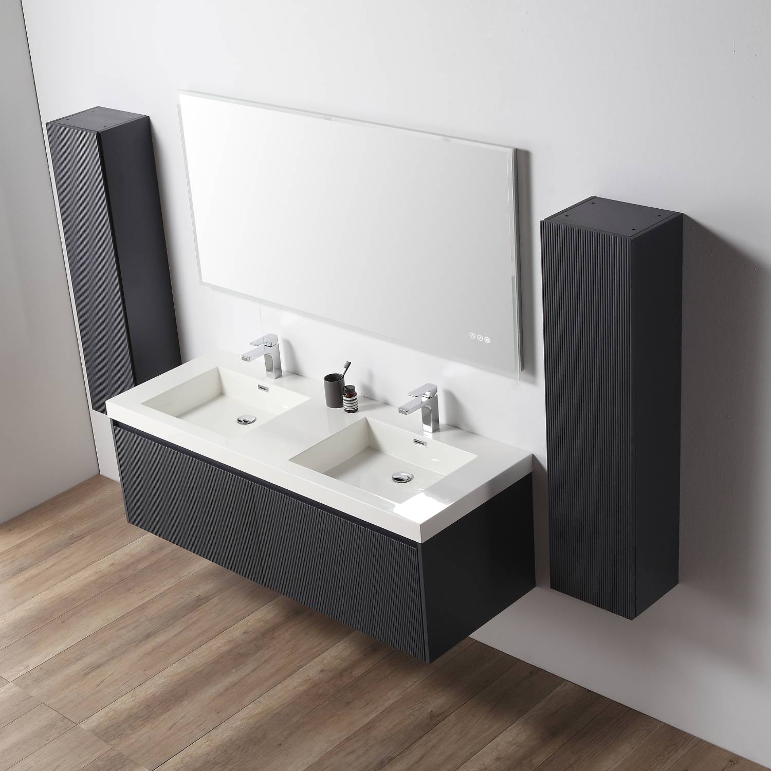 Positano 60" Luxury Double Bathroom Vanity with Acrylic Sink