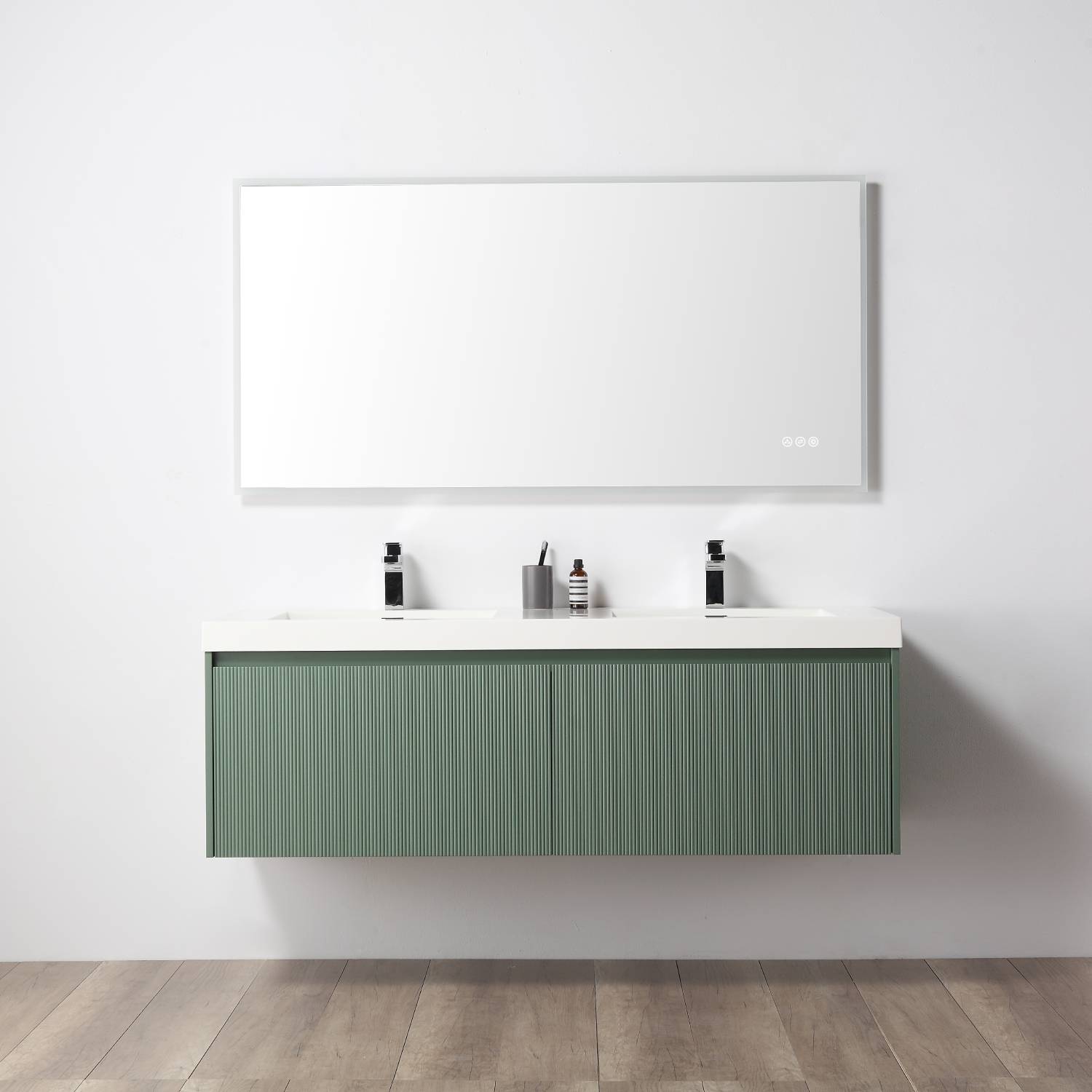 Positano 60" Luxury Double Bathroom Vanity with Acrylic Sink