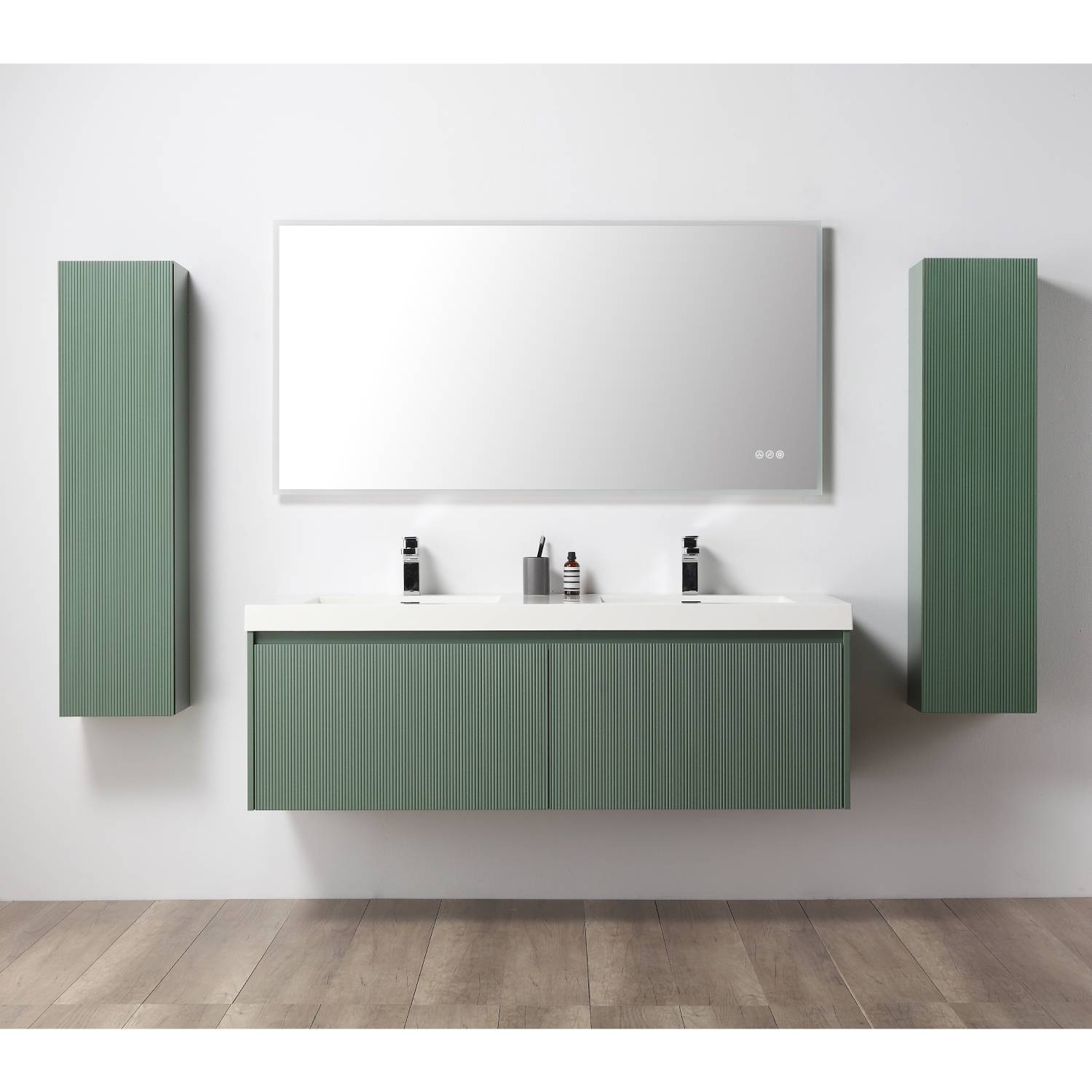 Positano 60" Luxury Double Bathroom Vanity with Acrylic Sink
