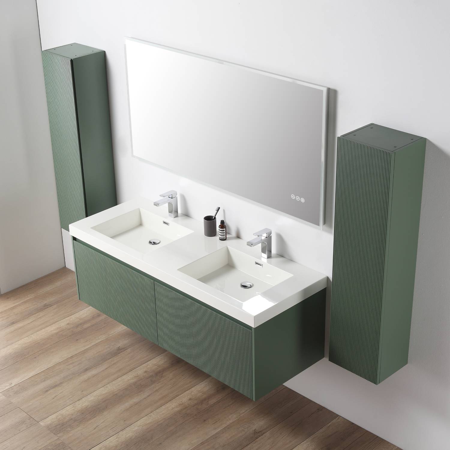 Positano 60" Luxury Double Bathroom Vanity with Acrylic Sink