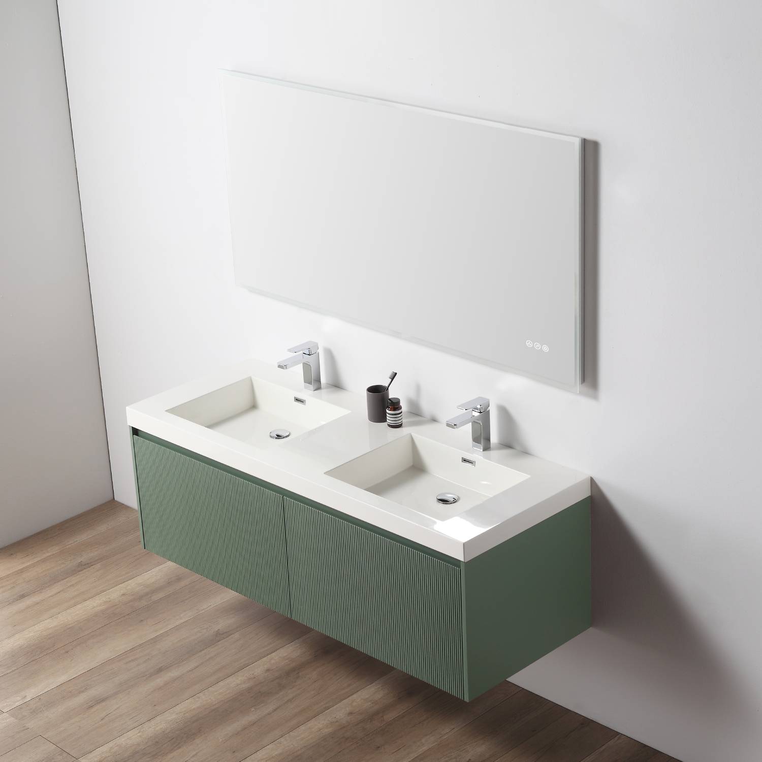 Positano 60" Luxury Double Bathroom Vanity with Acrylic Sink