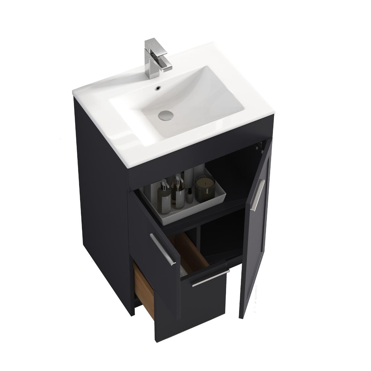 Hanover 24" Bathroom Vanity with Top - Contemporary Bathroom Vanity