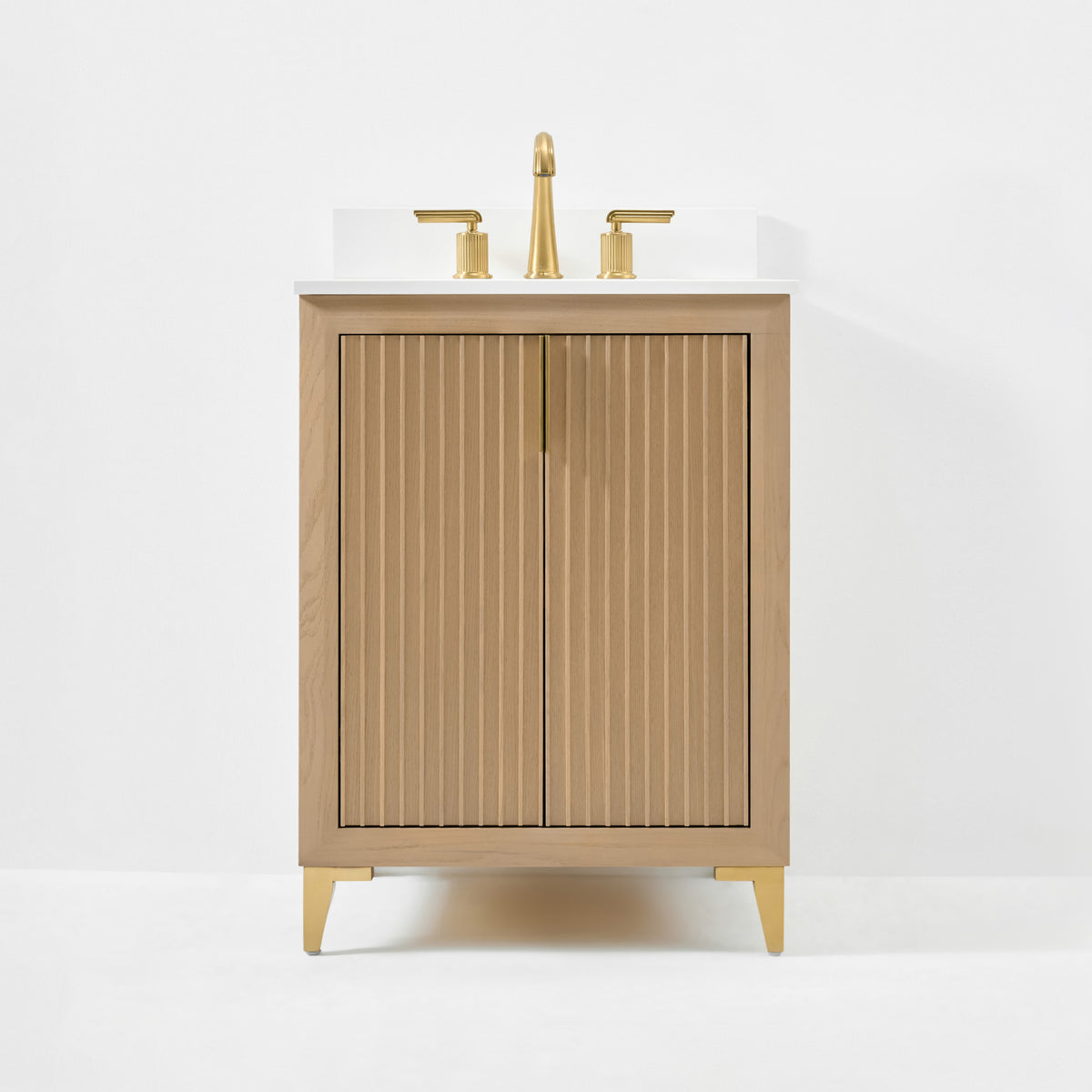 Ancerre Designs Turlington 24-inch Oak vanity - Standalone front view